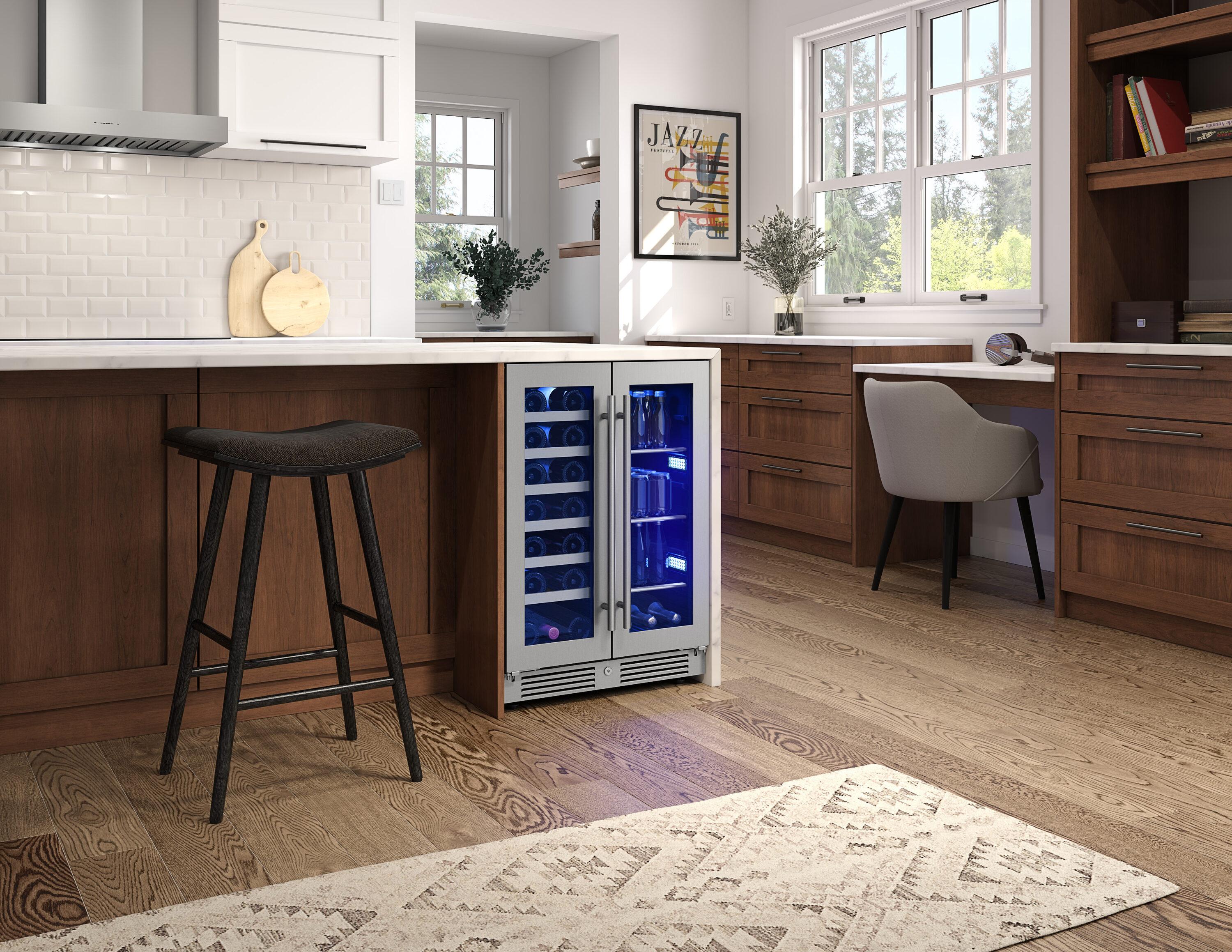 Zephyr Zephyr Presrv 24" 21-Bottle and 64-Can Dual Zone Wine and Beverage Cooler