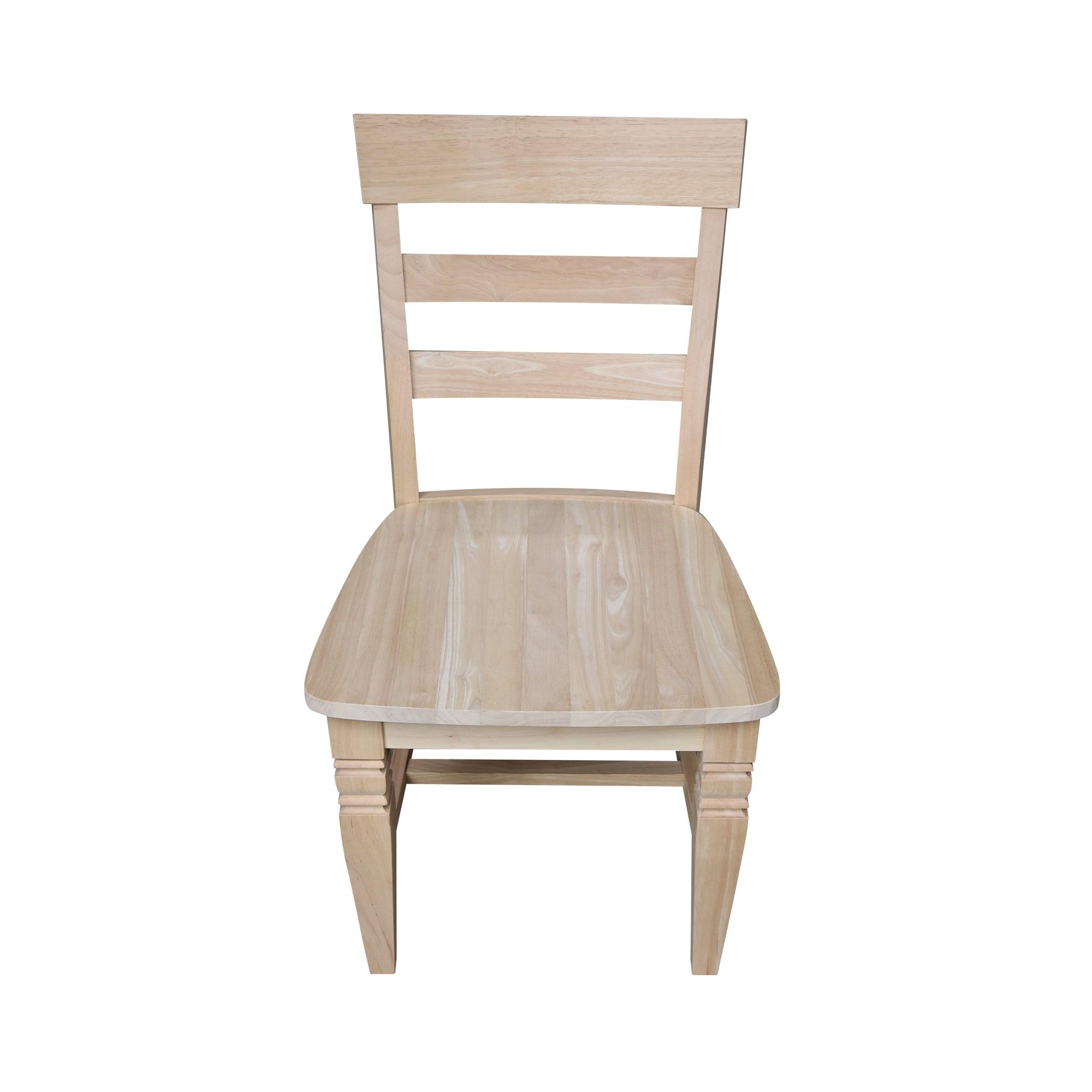 Set of Two Java Chairs with Solid Wood Seats
