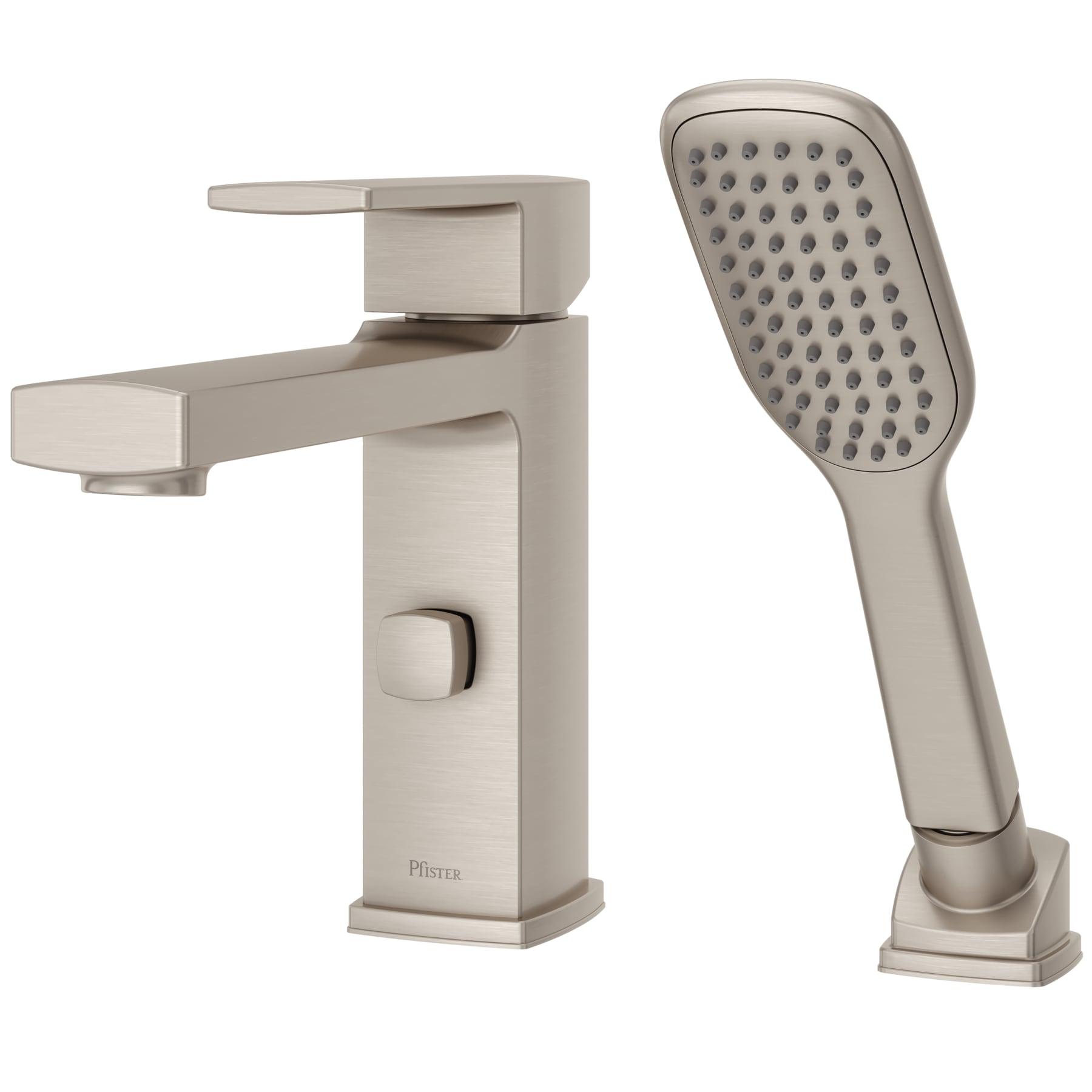 Deckard Single Handle Deck Mounted Tub Spout with Diverter and Handshower