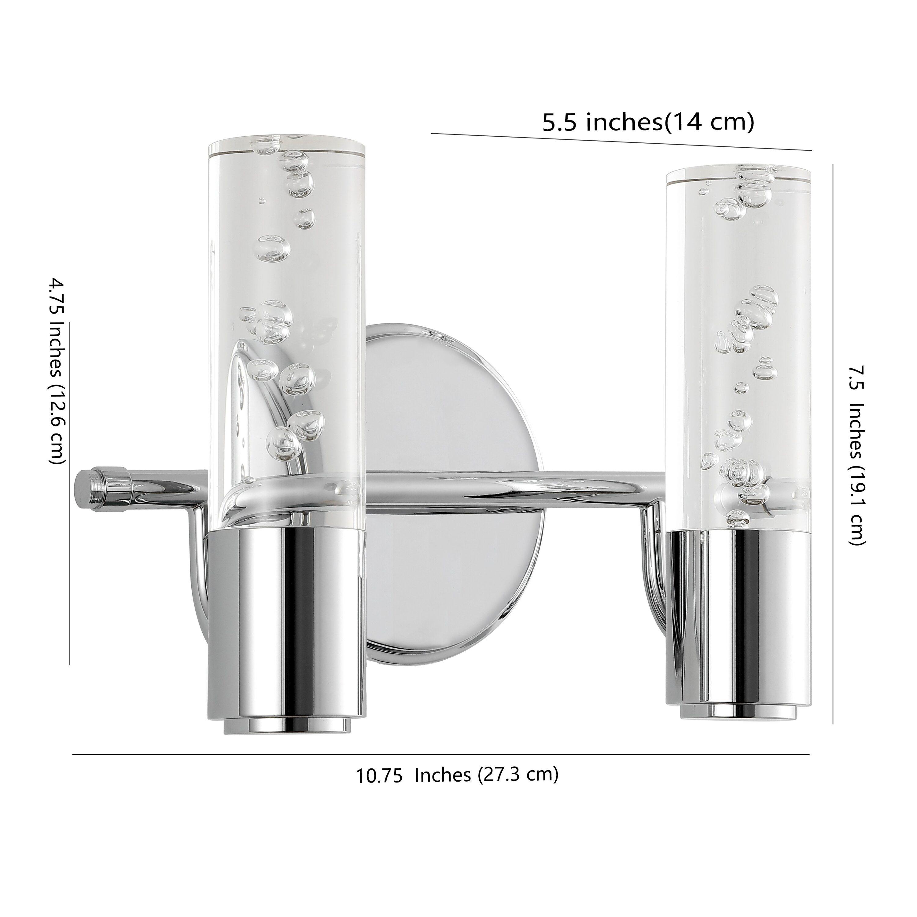 Bolha 10.75" Chrome Minimalist Bubble LED Vanity Light