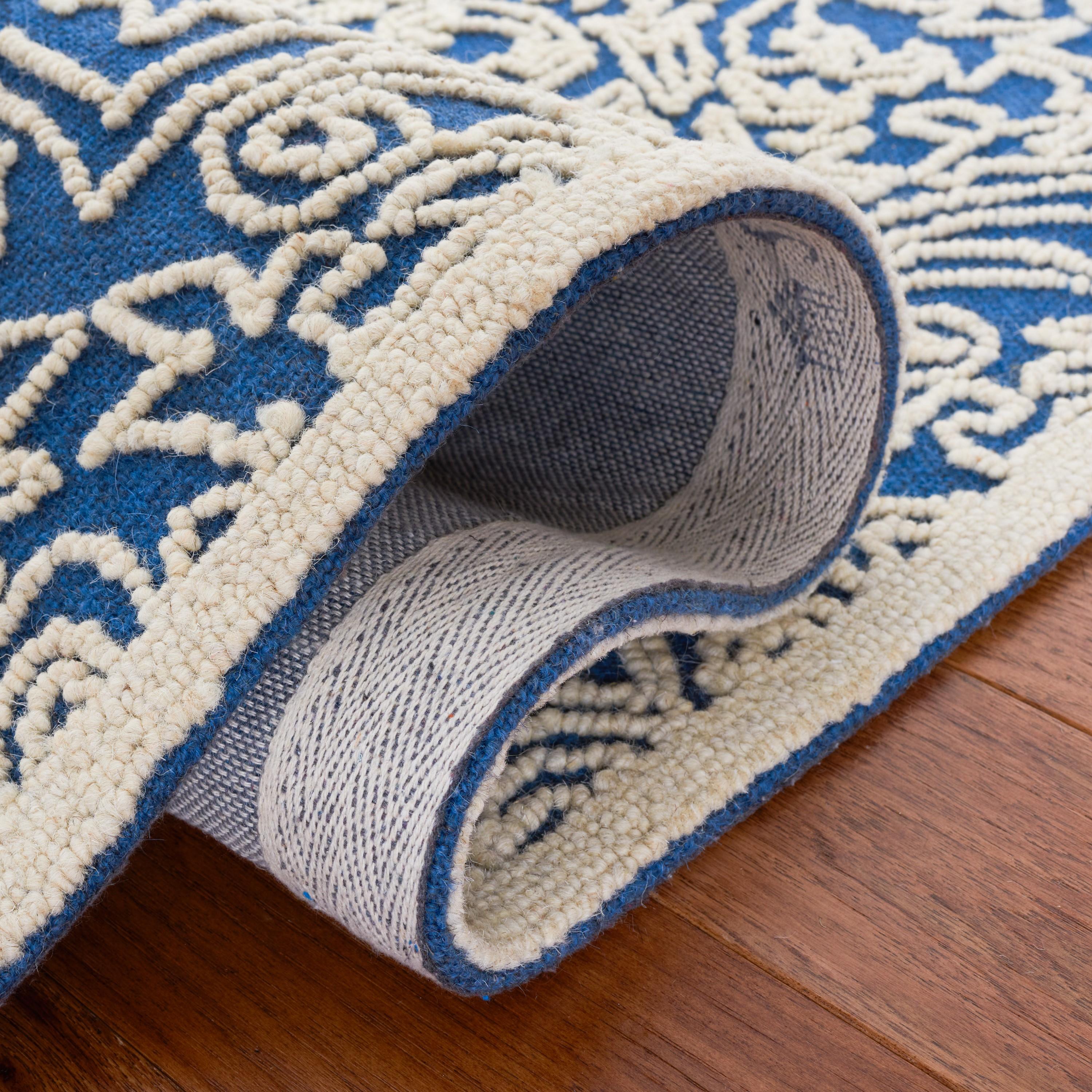 Trace TRC101 Hand Tufted Indoor Accent Rug - Blue/Ivory - 3'x5' - Safavieh