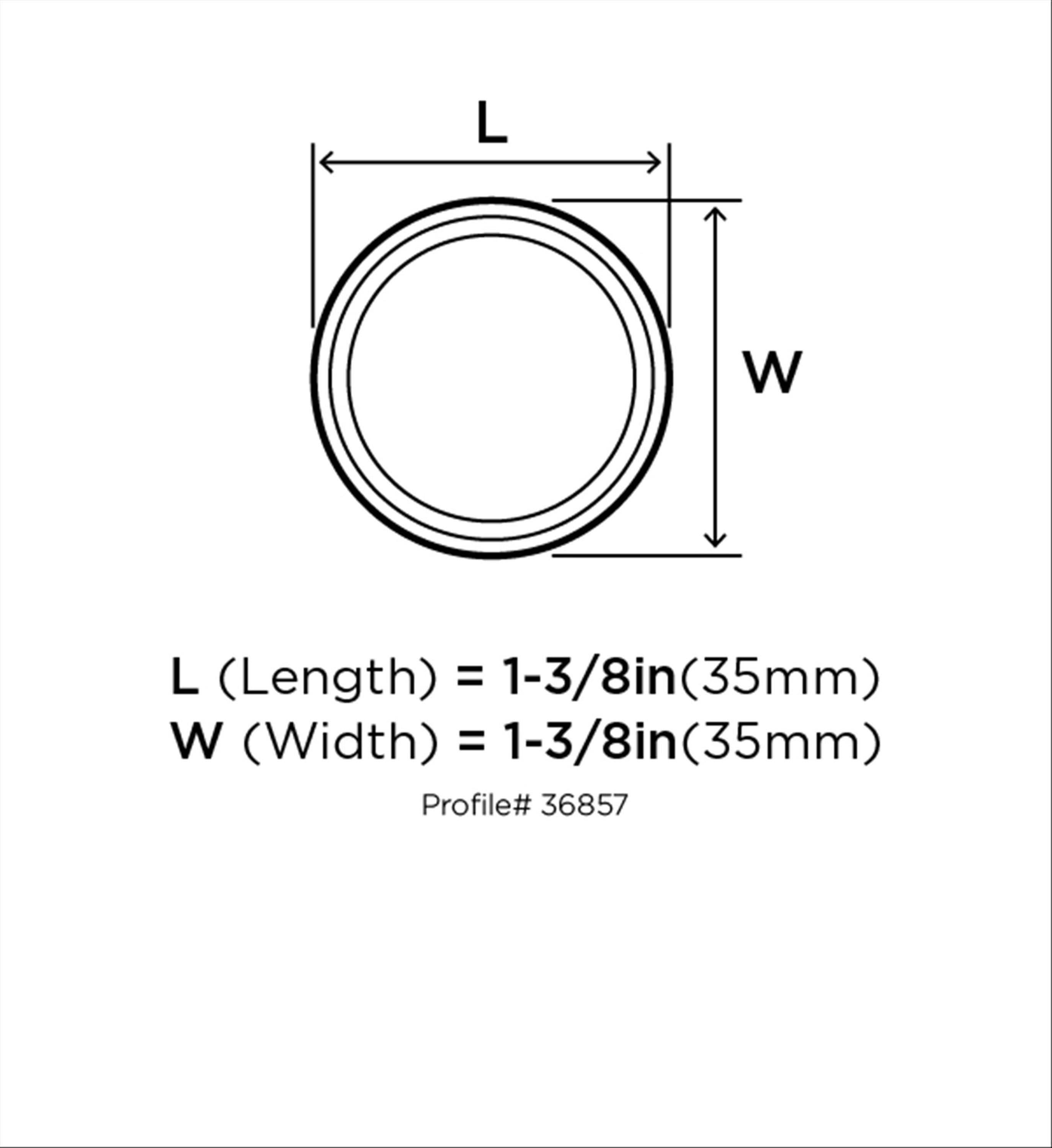 Destine 1 3/8" Diameter Round Knob