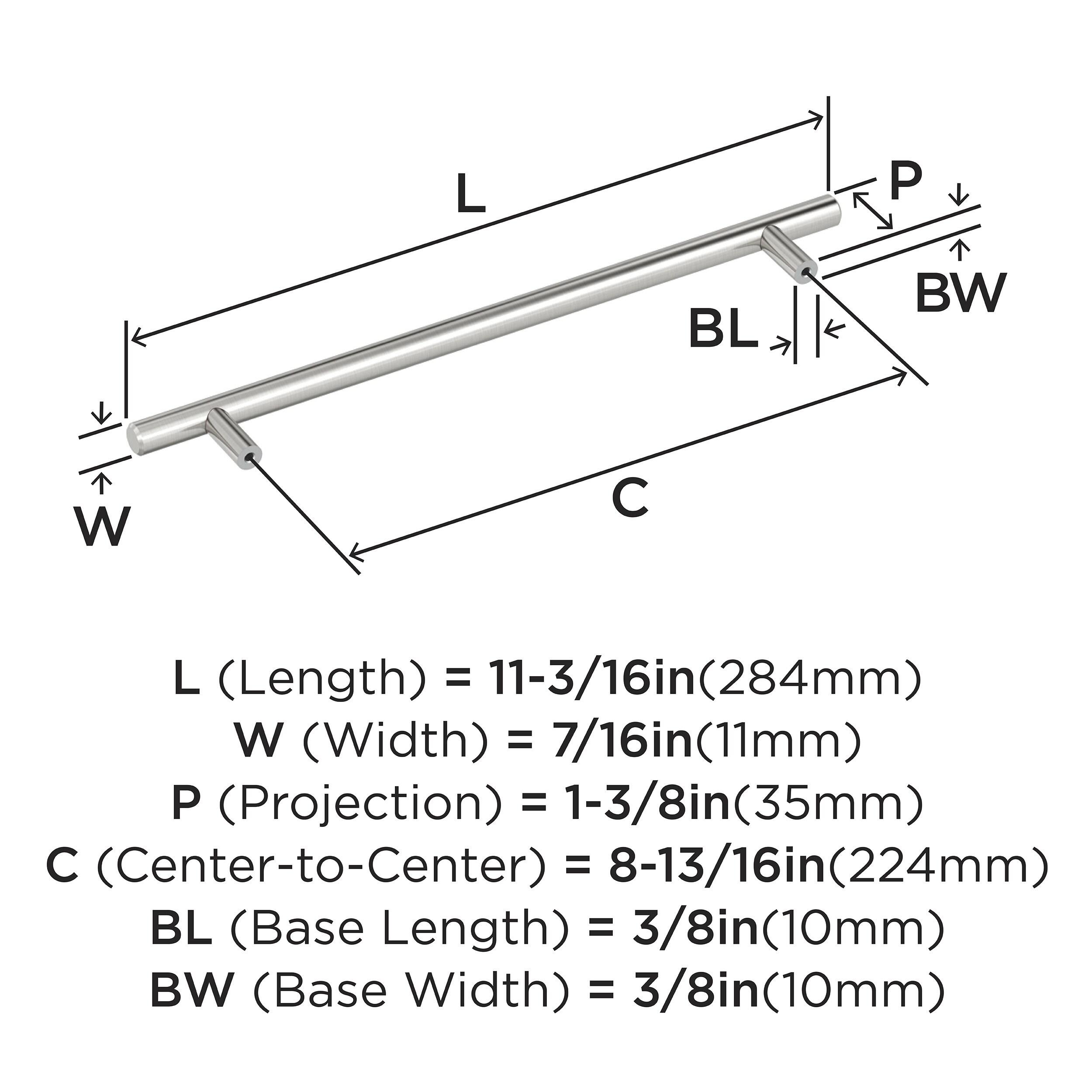 Bar Pulls 8-13/16 inch (224mm) Center-to-Center