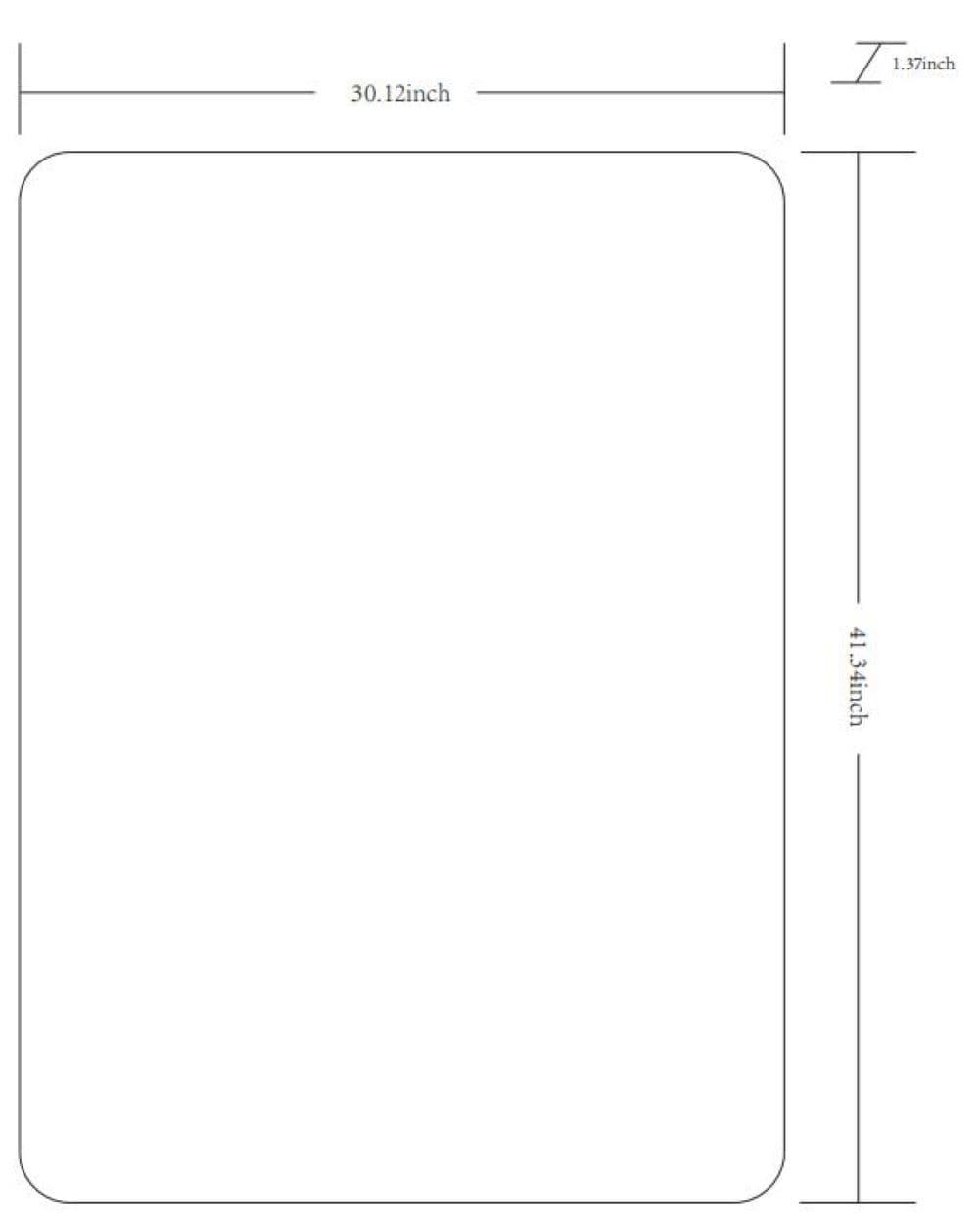 Elegant Rectangular Silver & Gold Brushed Metal Mirror 41"x30"