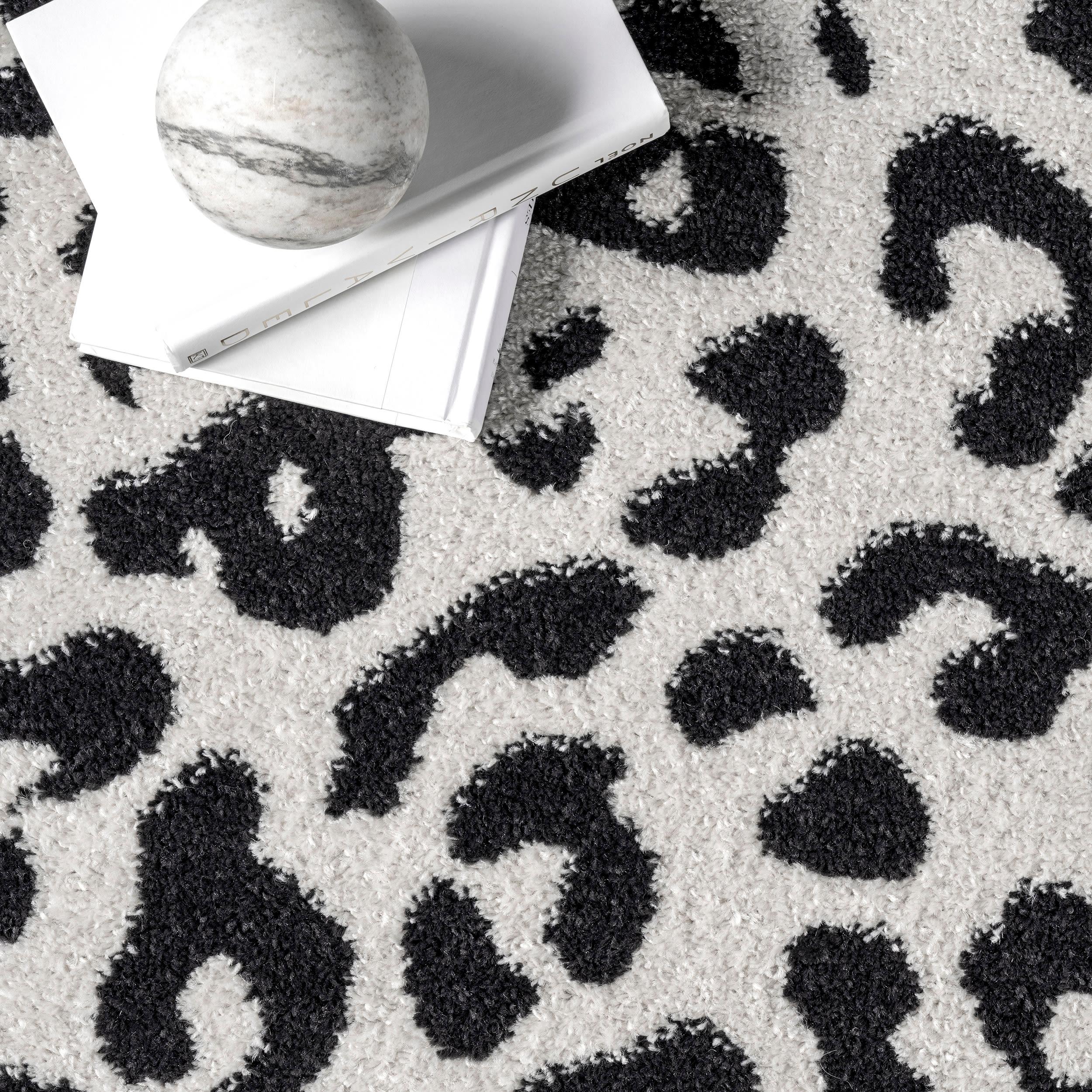 nuLOOM Print Leopard Area Rug, 9' x 12', Dark Gray