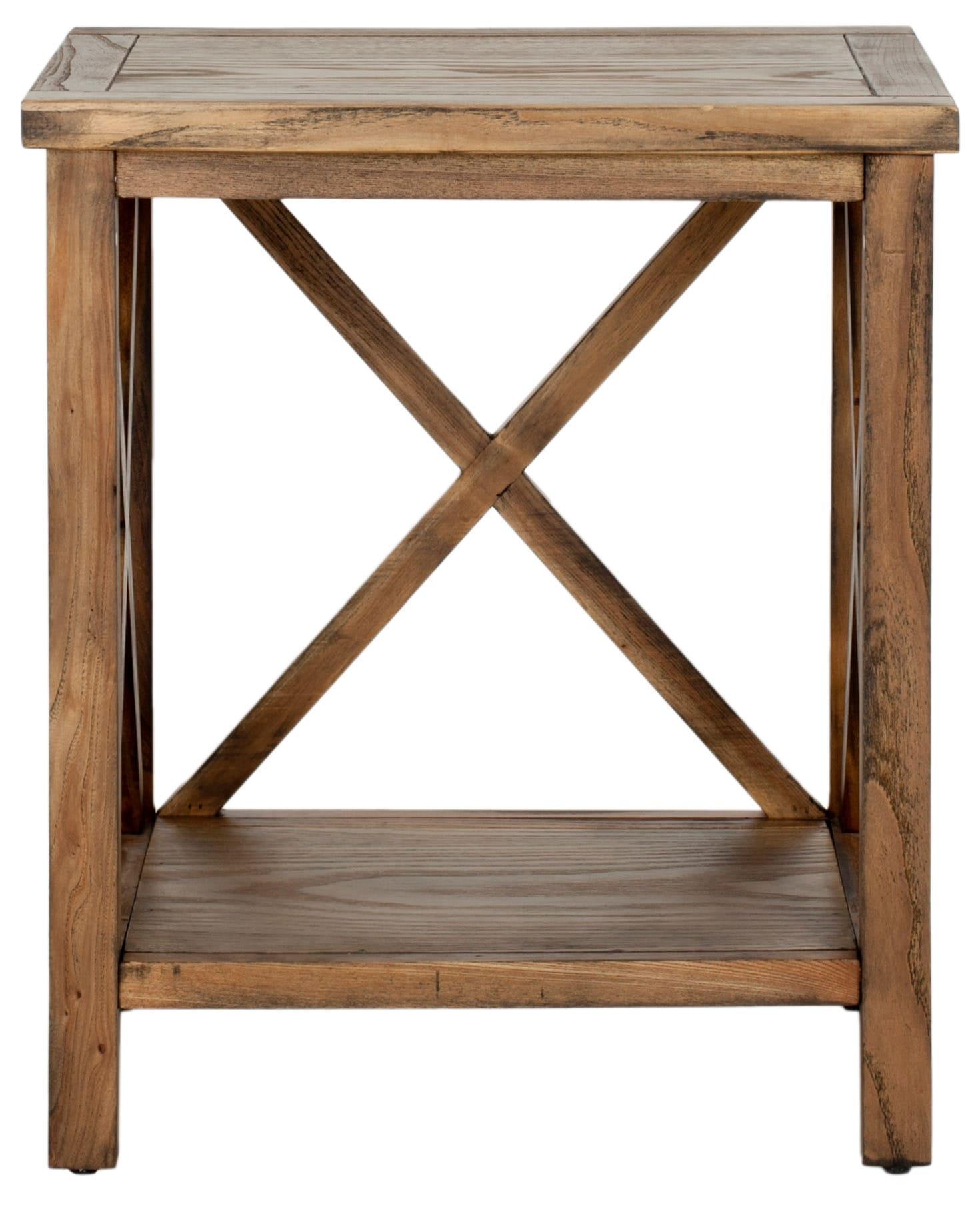 Candace End Table - Oak - Safavieh.