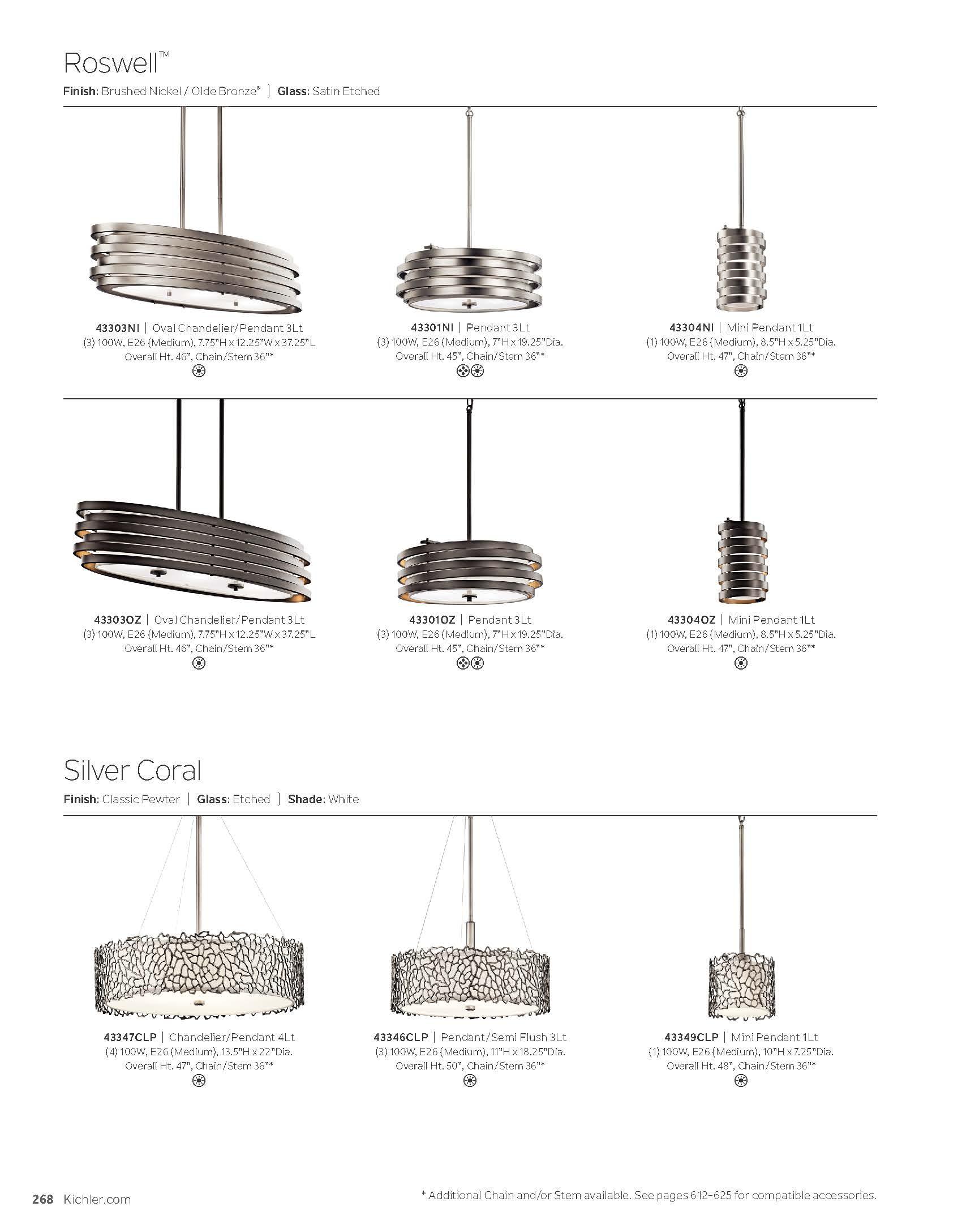 Kichler Lighting Roswell 3 - Light Pendant in  Olde Bronze