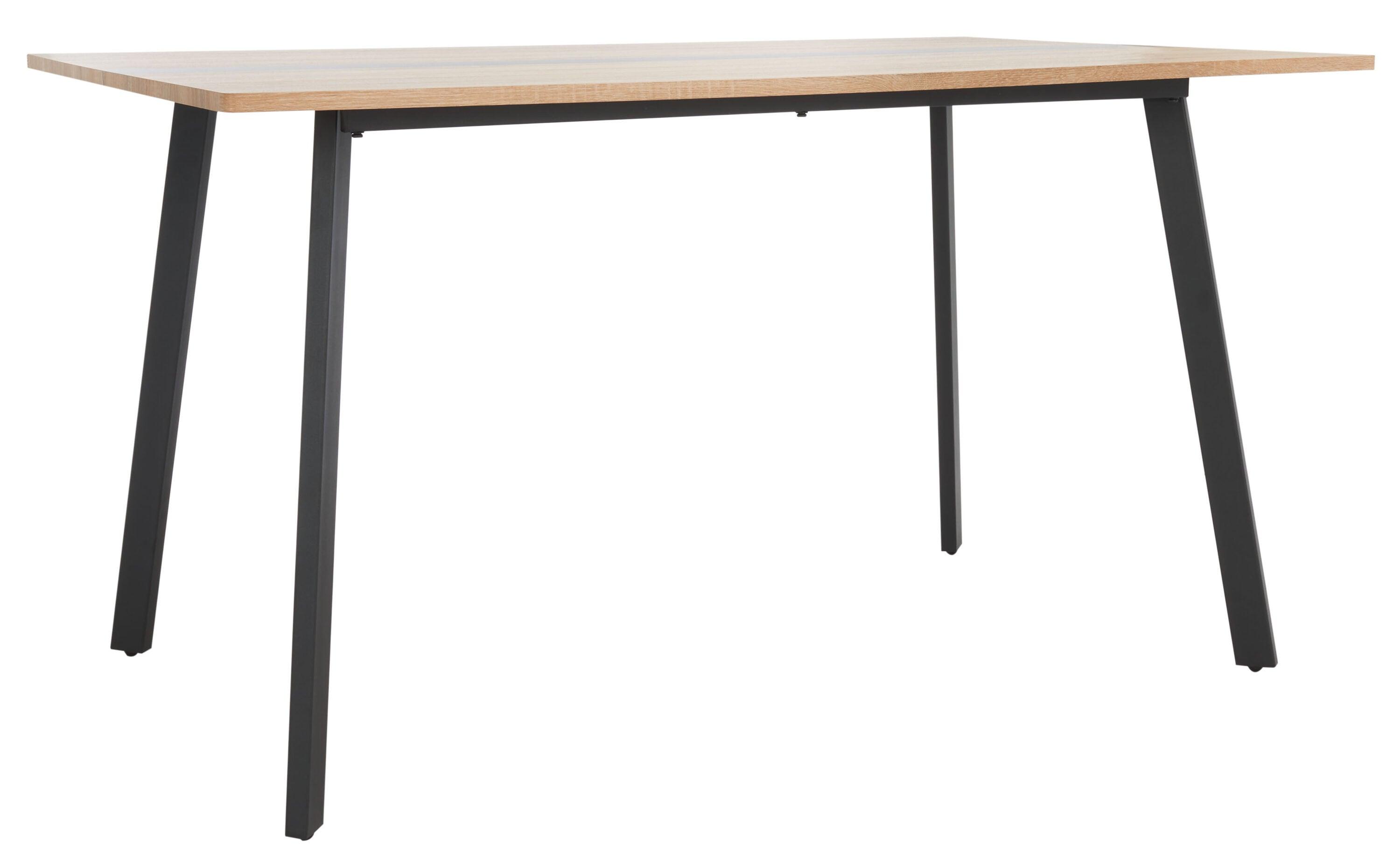 Leith Dining Table - Natural/Black - Safavieh