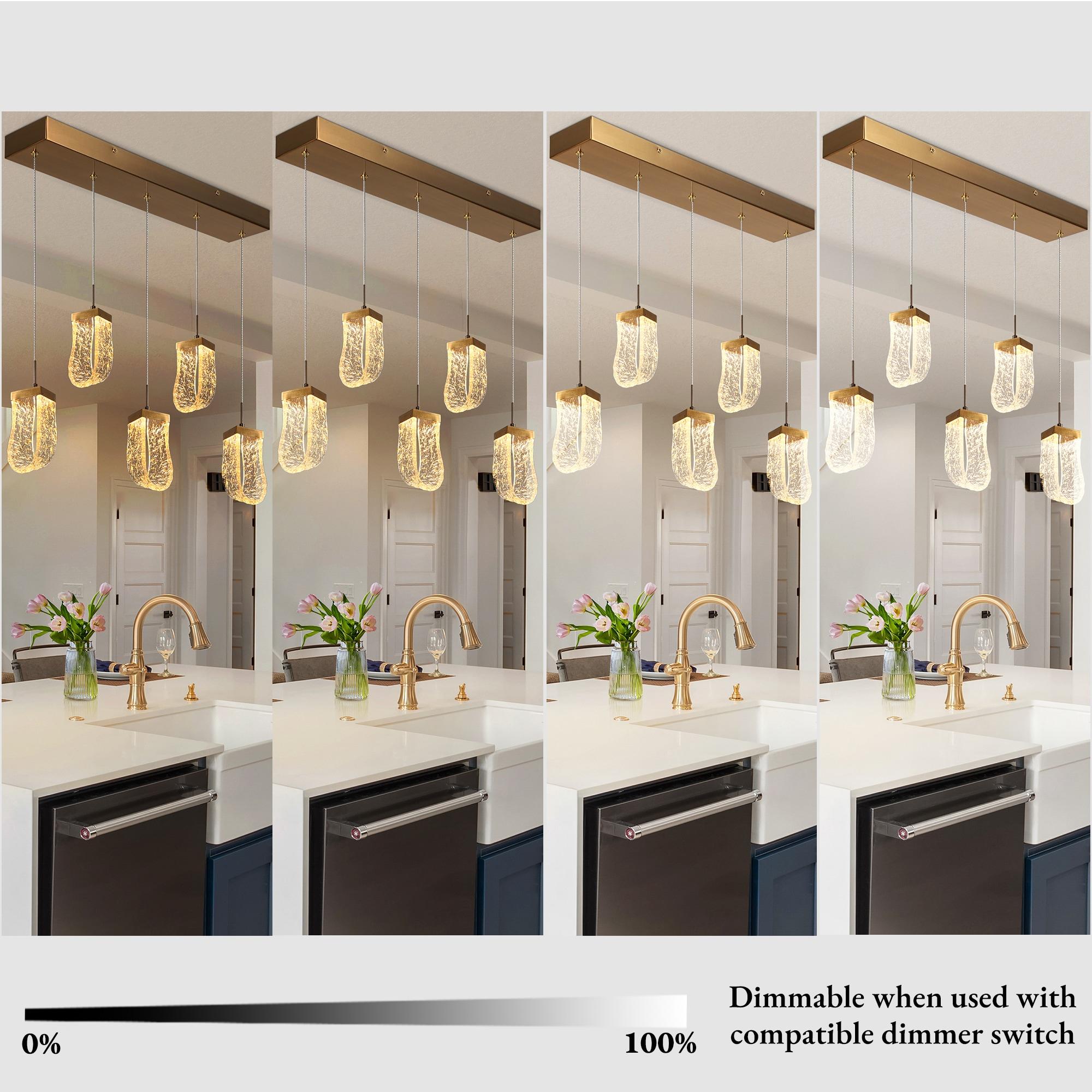 Grigor 5 - Light Kitchen Island Linear LED Pendant