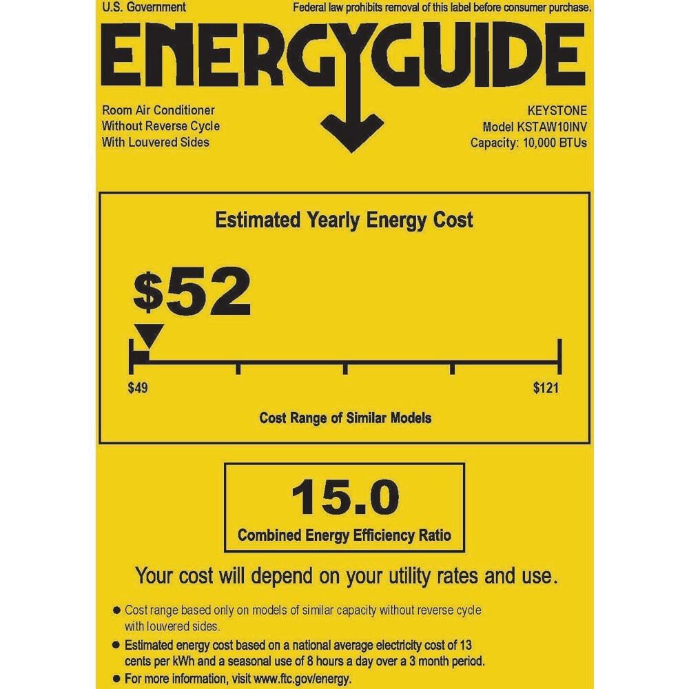 Keystone 10000 BTU Window Air Conditioner for 450 Square Feet with Remote Included