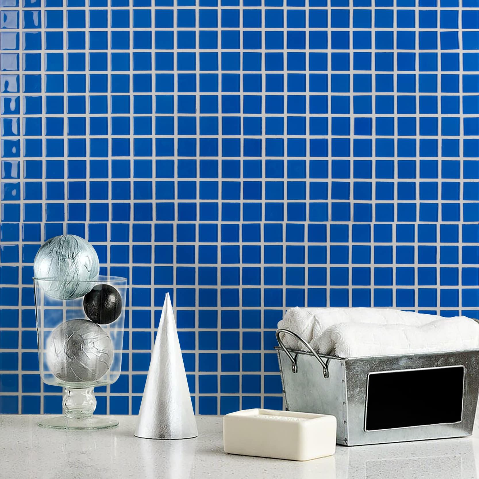 WS Tiles® 1" x 1" Straight Edge Glass Mosaic Tile