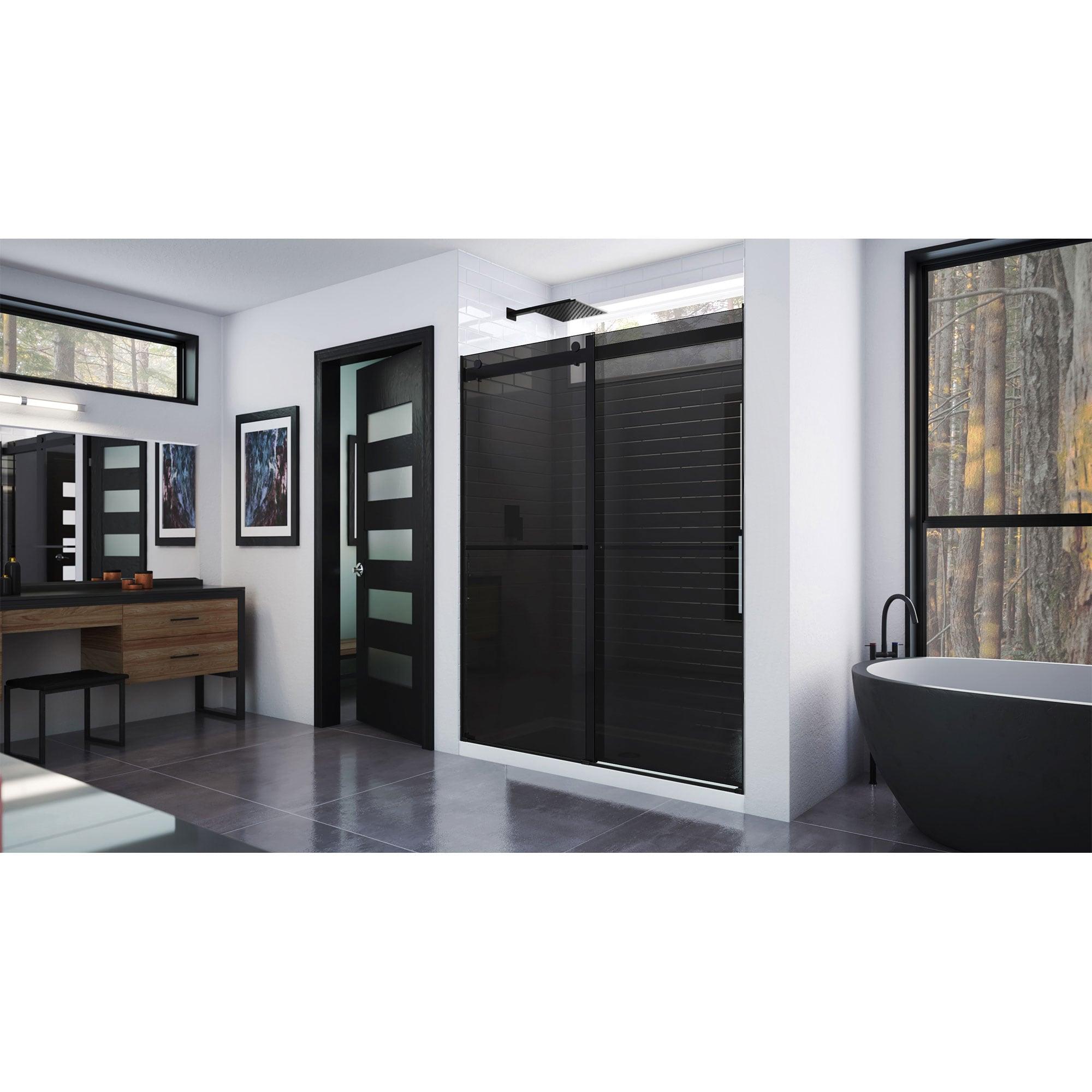 56" - 60" W x 76" H Reversible Frameless Shower Door with ClearMax Technology