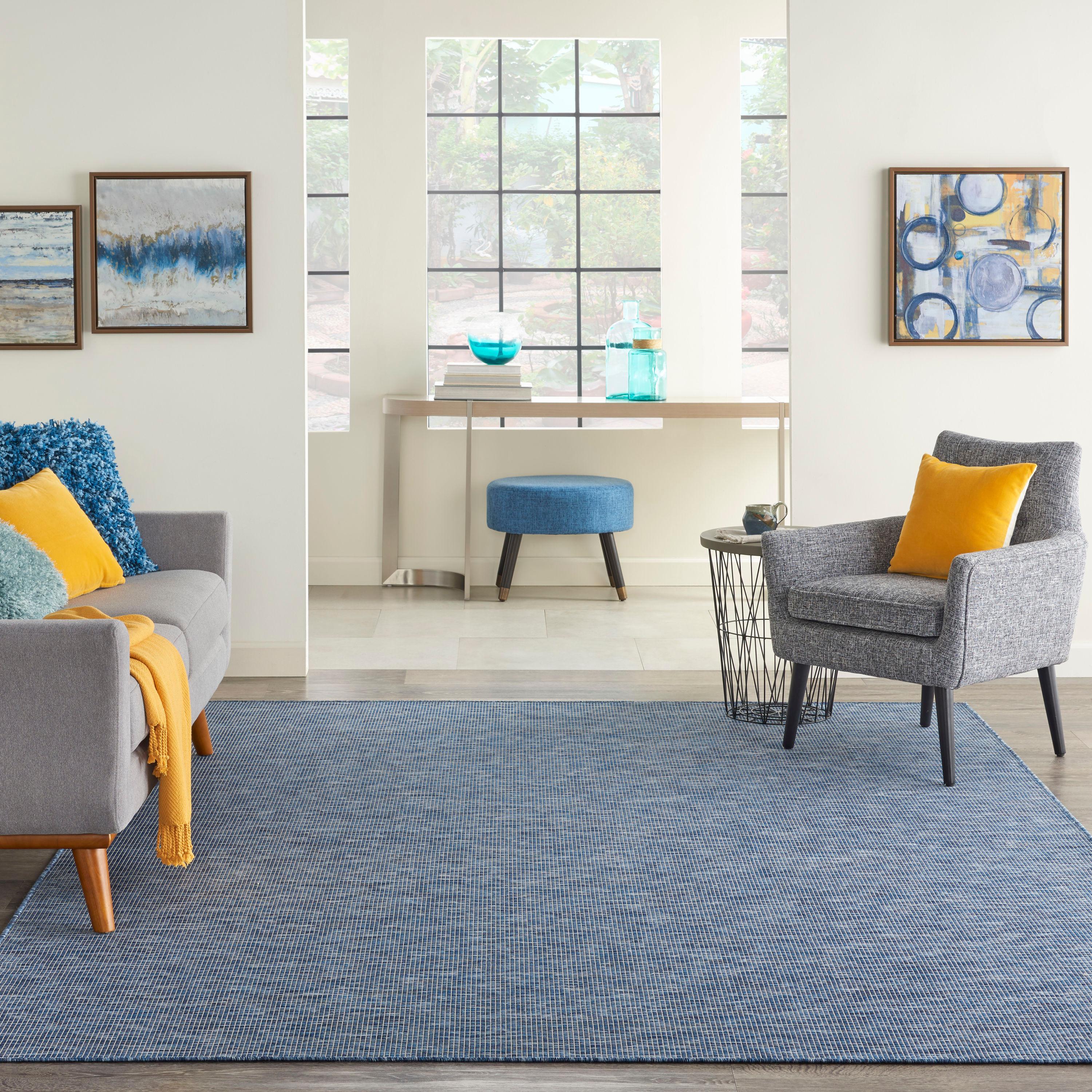 Nourison Positano POS01 Indoor/outdoor Area Rug - Navy Blue 8' x 10'