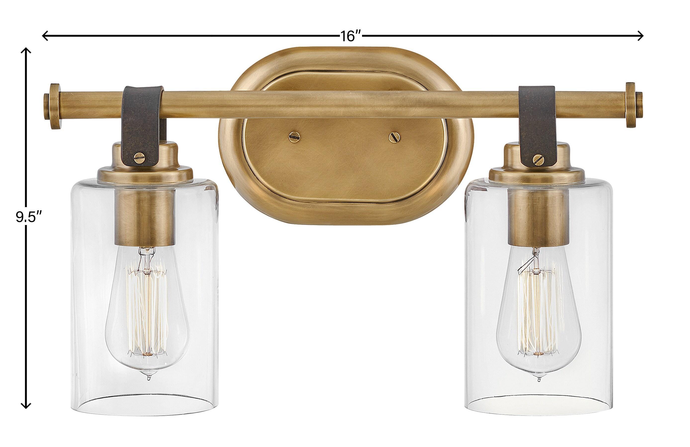 Hinkley Lighting - Two Light Vanity - Halstead - 2 Light Bath Vanity-Heritage