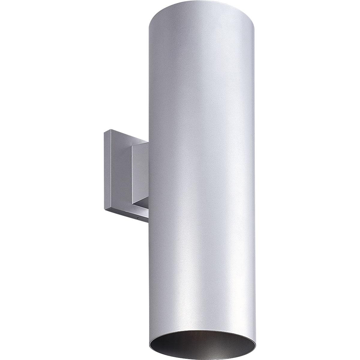 Progress Lighting, Cylinders Collection, 2-Light Wall Light, Metallic Gray, Aluminum, Antique Bronze Shade