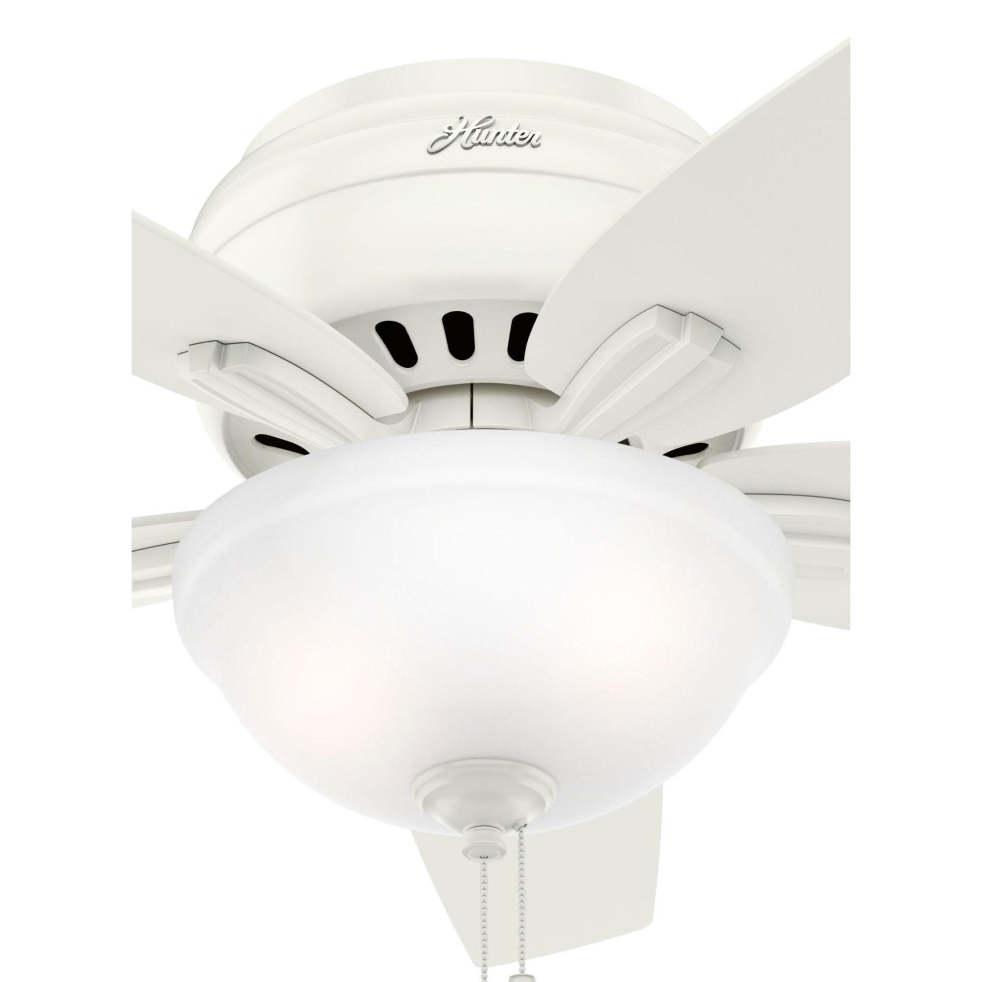 Newsome 42" 5 - Blade Traditional Flush Mount Indoor Ceiling Fan with Lights and Pull Chains