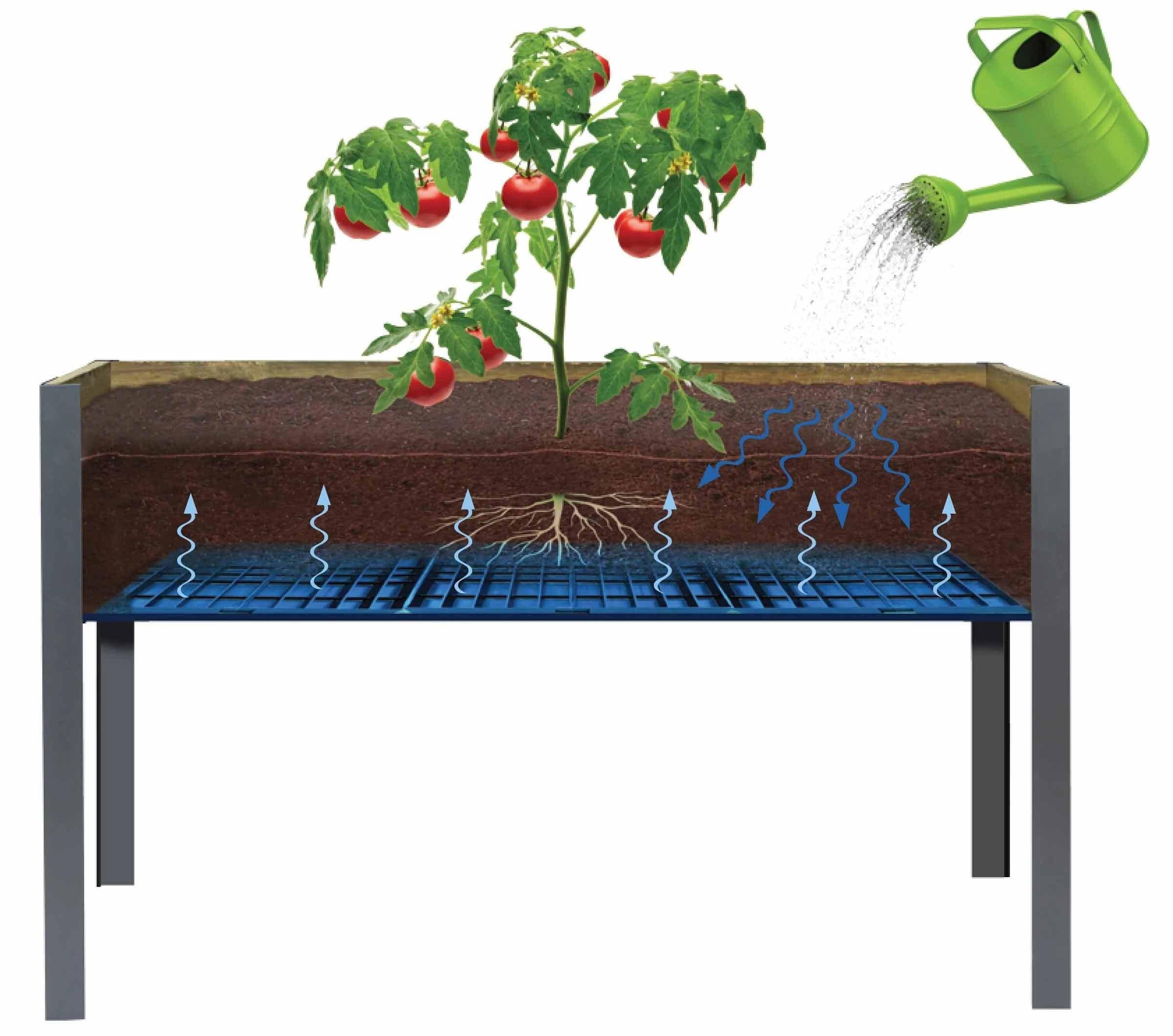 CedarCraft Elevated Spruce Planter: Outdoor Garden Bed, Weather-Resistant, 21"x47"x30", Rectangular