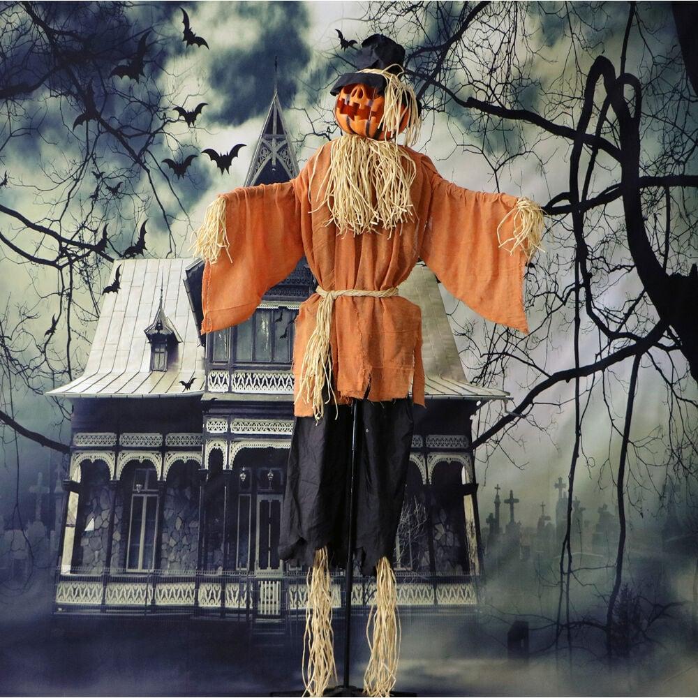 Northlight Seasonal 6' Animated Jack-O'-Lantern Scarecrow Halloween Decoration