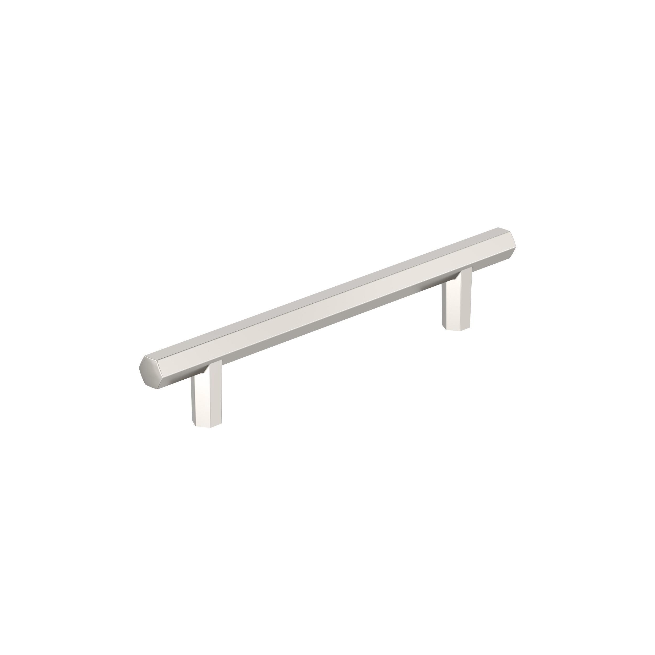 Amerock Caliber 5-1/16 inch (128mm) Center-to-Center Polished Nickel Cabinet Pull