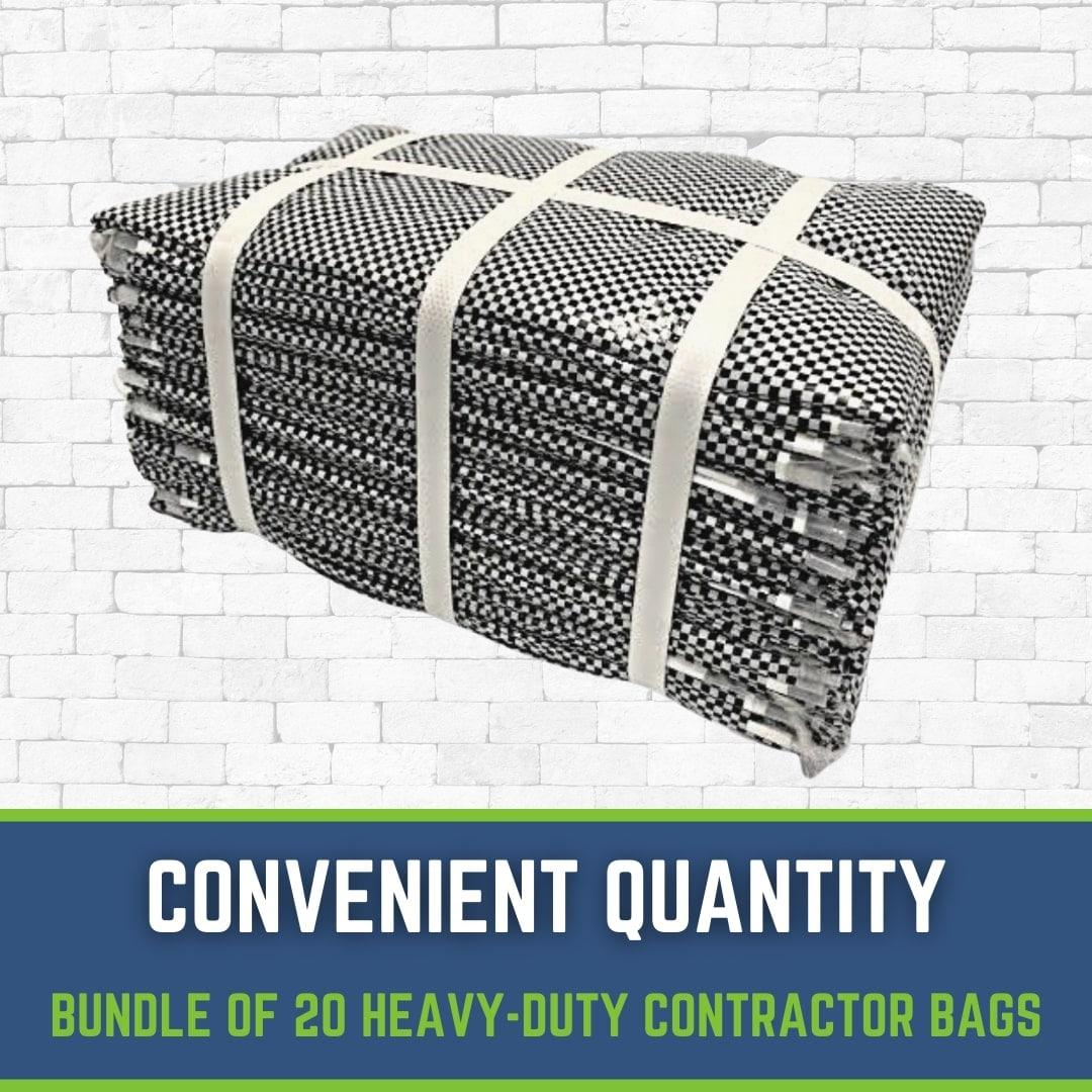 DURASACK® Woven Contractor Clean-Up Bags, Heavy Duty, 30" x 45", 40 Gallon, 20 Count