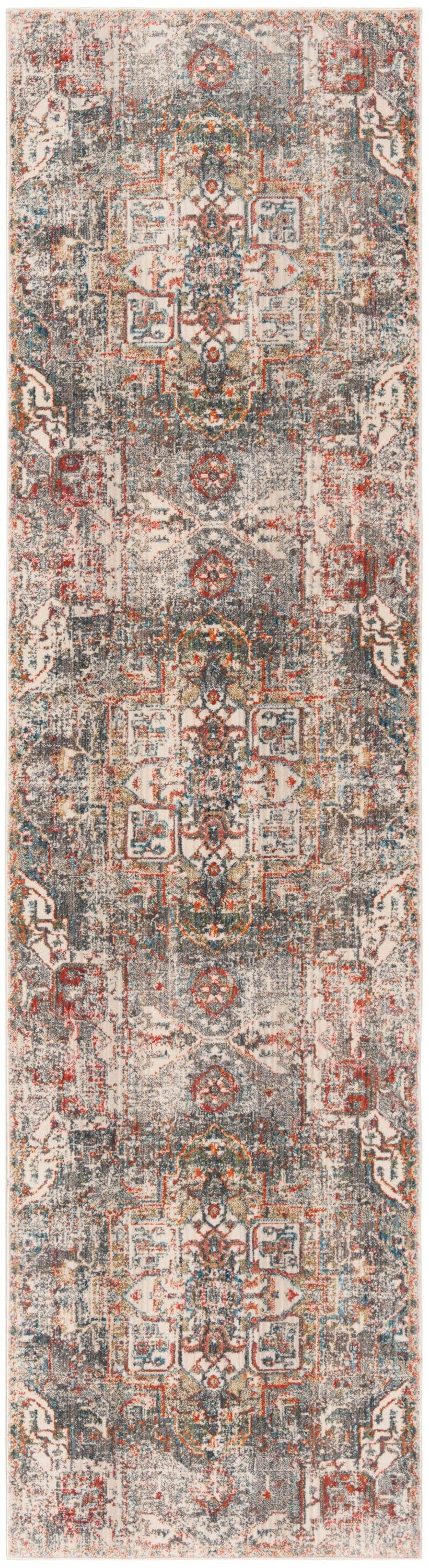 Vintage Persian VTP475 Power Loomed Indoor Runner Rug - Charcoal/Olive - 2'2"x8' - Safavieh.