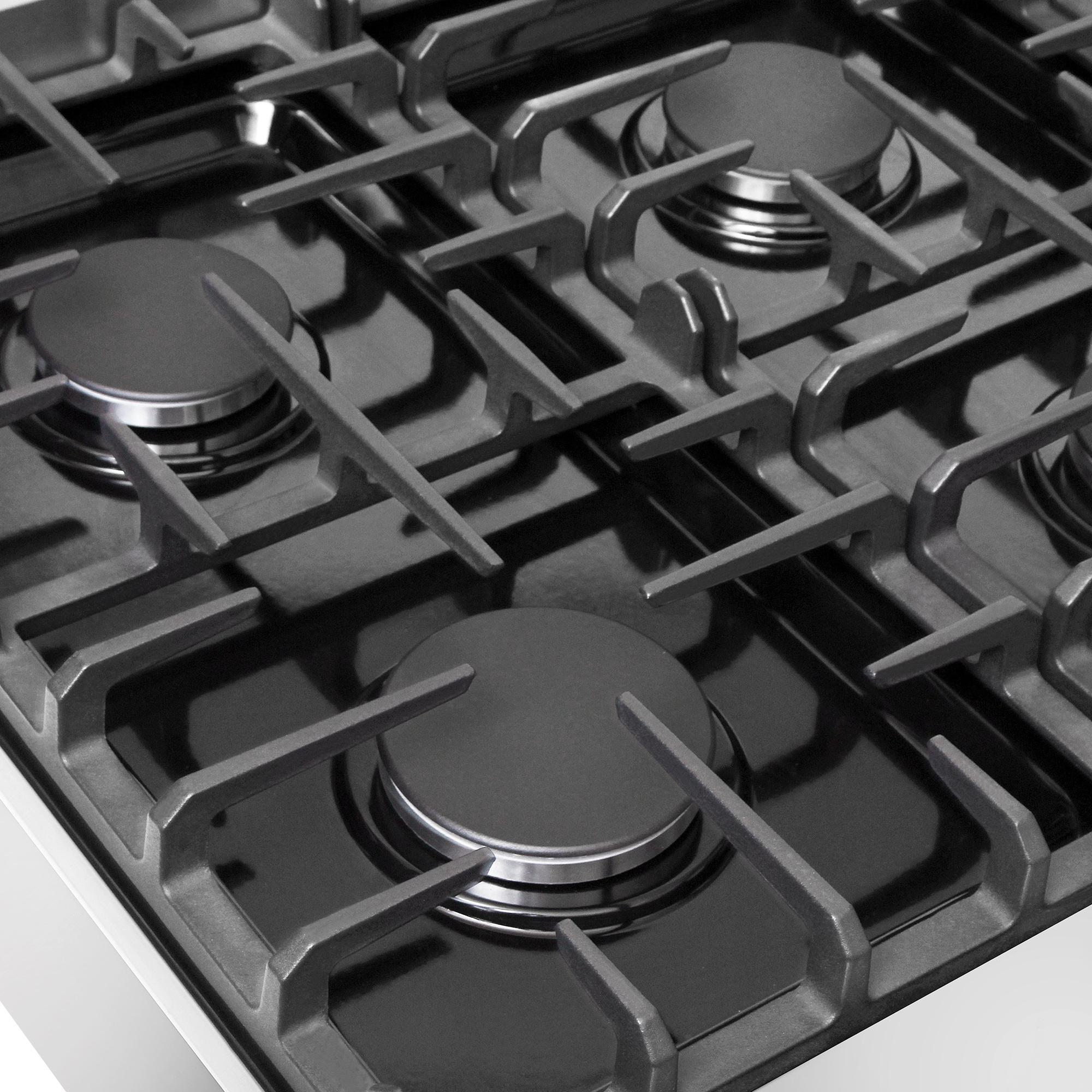 36-Inch Stainless Steel Gas Cooktop with 6 Burners