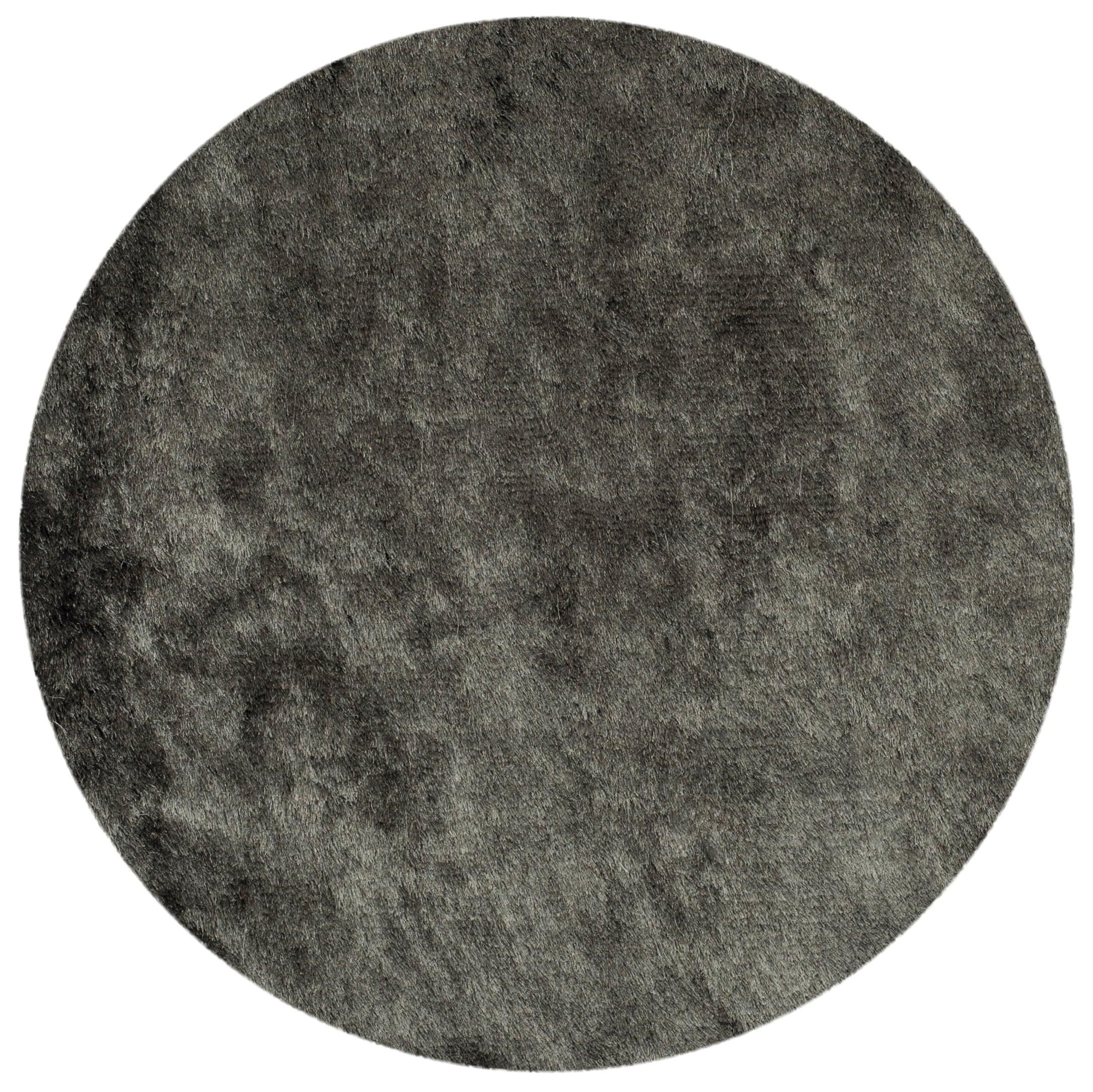 Shag SG511 Hand Tufted Area Rug - Titanium - 7' round - Safavieh.