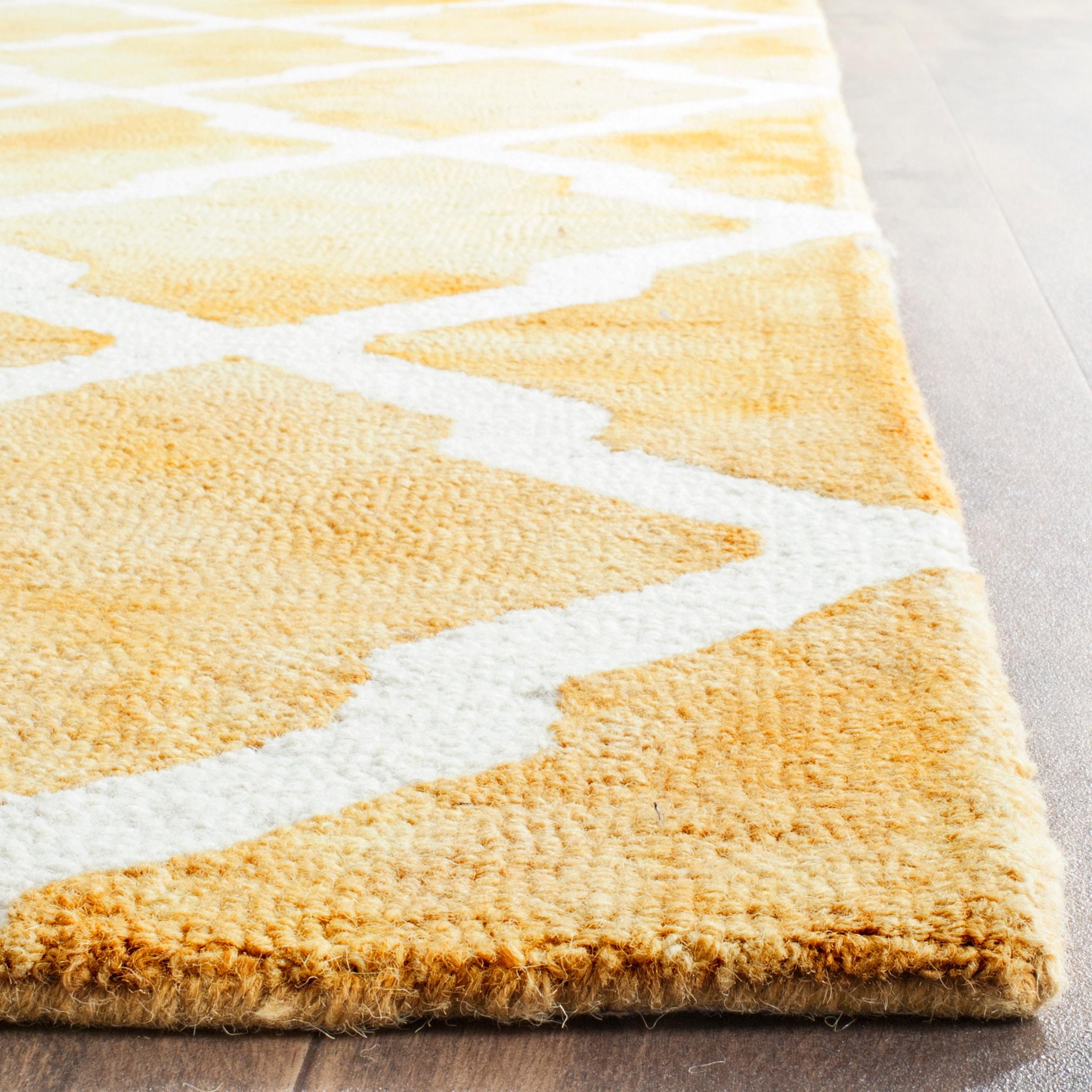 Dip Dye DDY540 Hand Tufted Indoor Area Rug - Gold/Ivory - 8'x10' - Safavieh