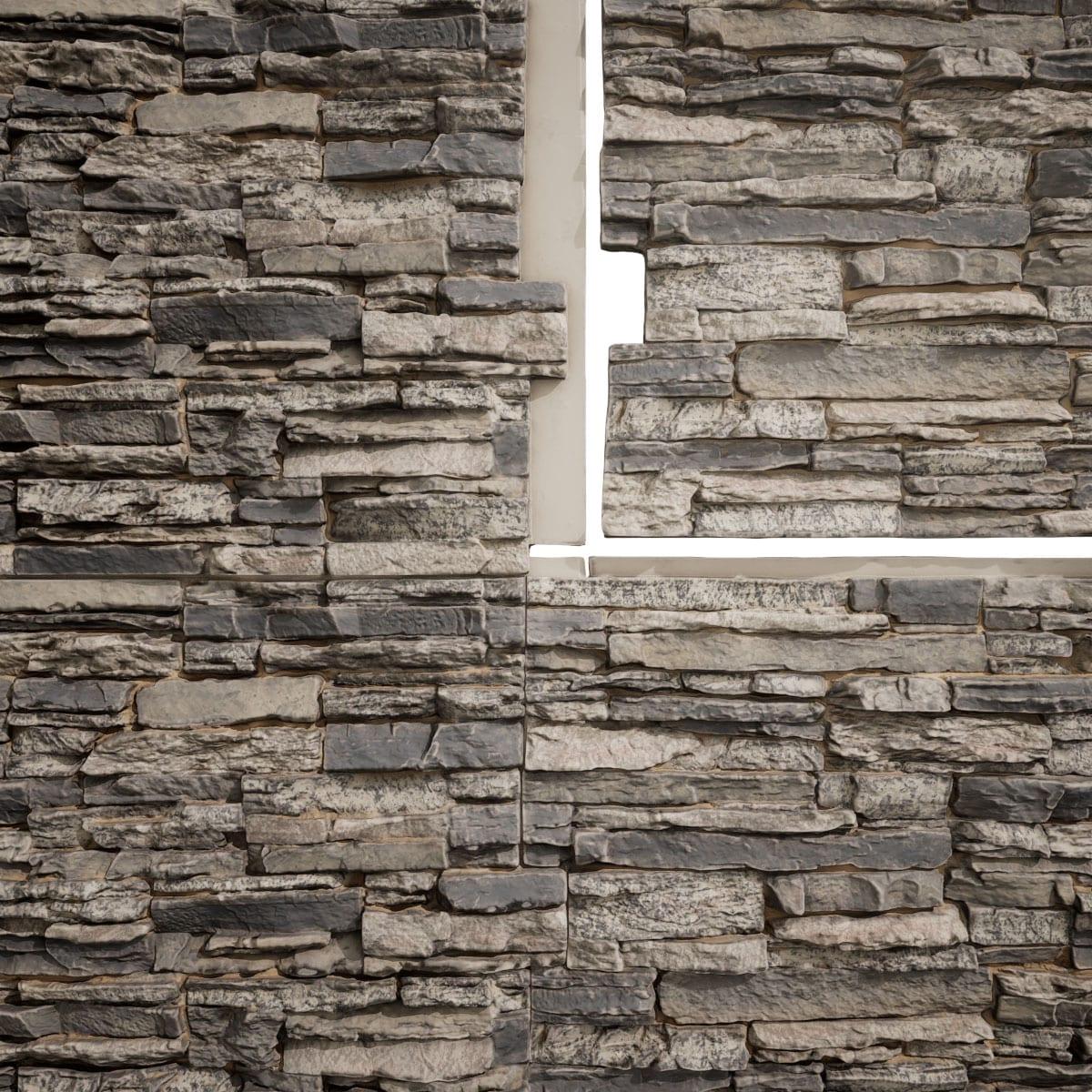 Canyon Ridge Stacked Faux Stone 45.75" x 24.5" Wall Paneling