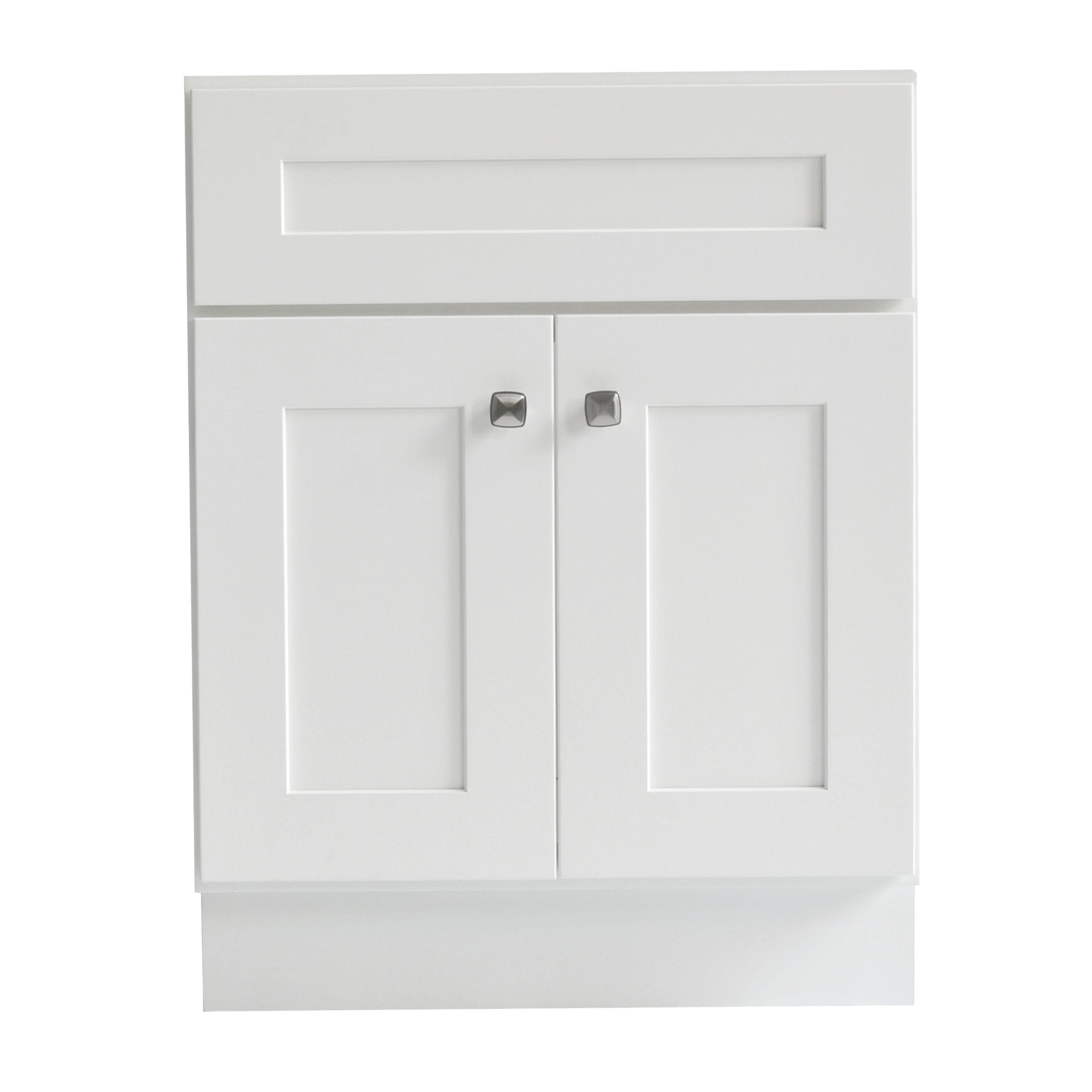 Brookings 24 Inch Bathroom Vanity, Ready to Assemble, Solid Wood, Sherwin Williams – Design House, 587063