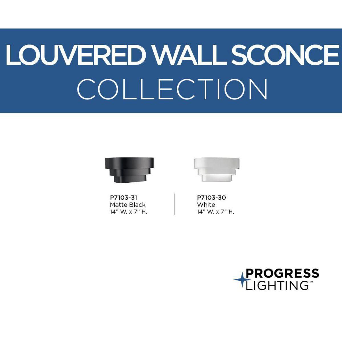 Progress Lighting Travera 1-Light Wall Sconce, White Finish, Metal Shade
