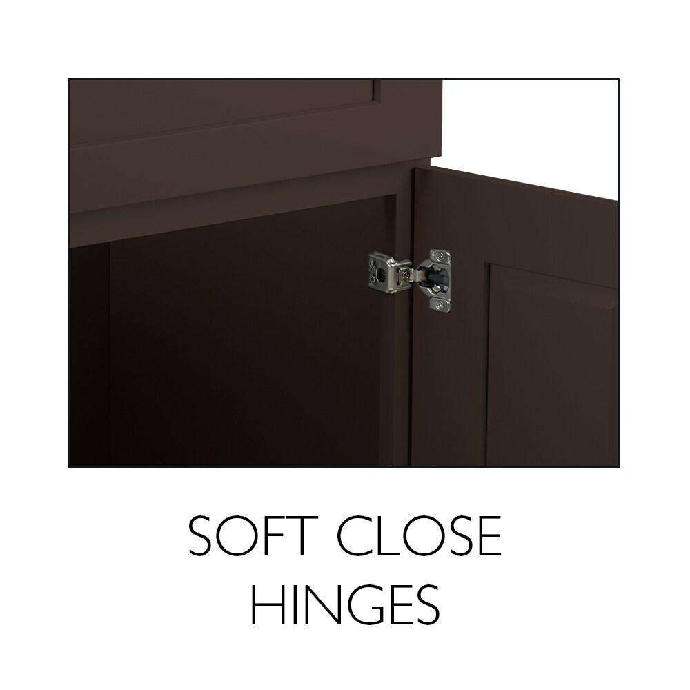 Brookings Shaker Unassembled Bridge Wall Kitchen Cabinet W3321, 33 W x 12 D x 21 H, Brown, Solid Wood, Design House, 543231