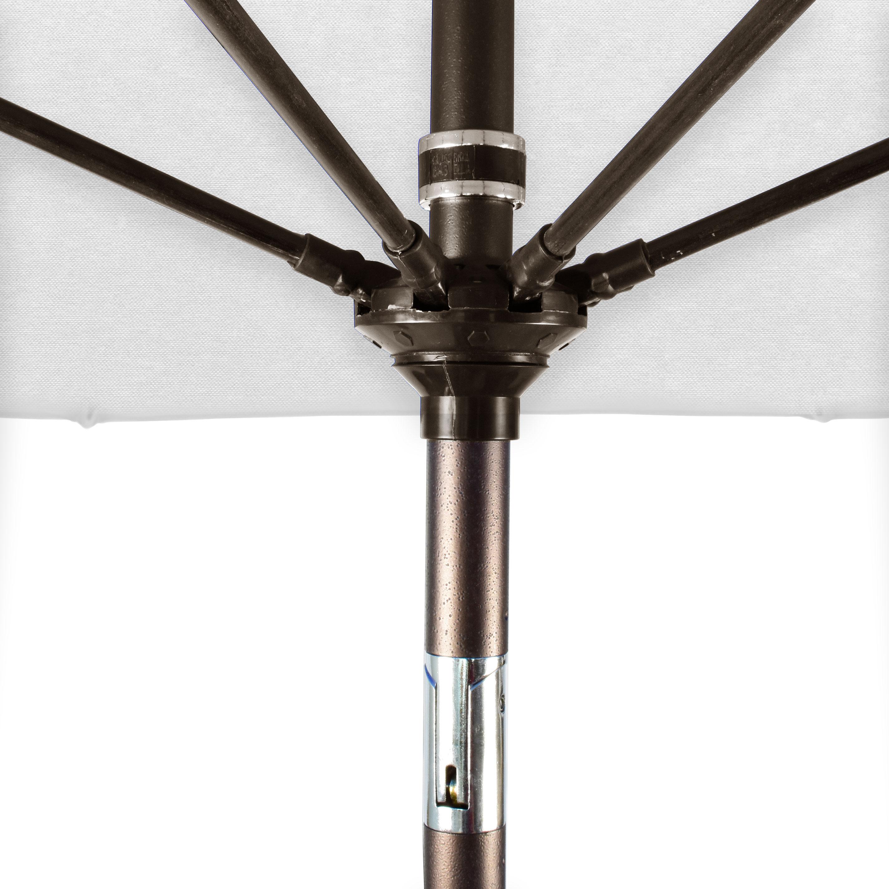 7.5-ft Green Sunbrella Aluminum Market Patio Umbrella with Bronze Finish