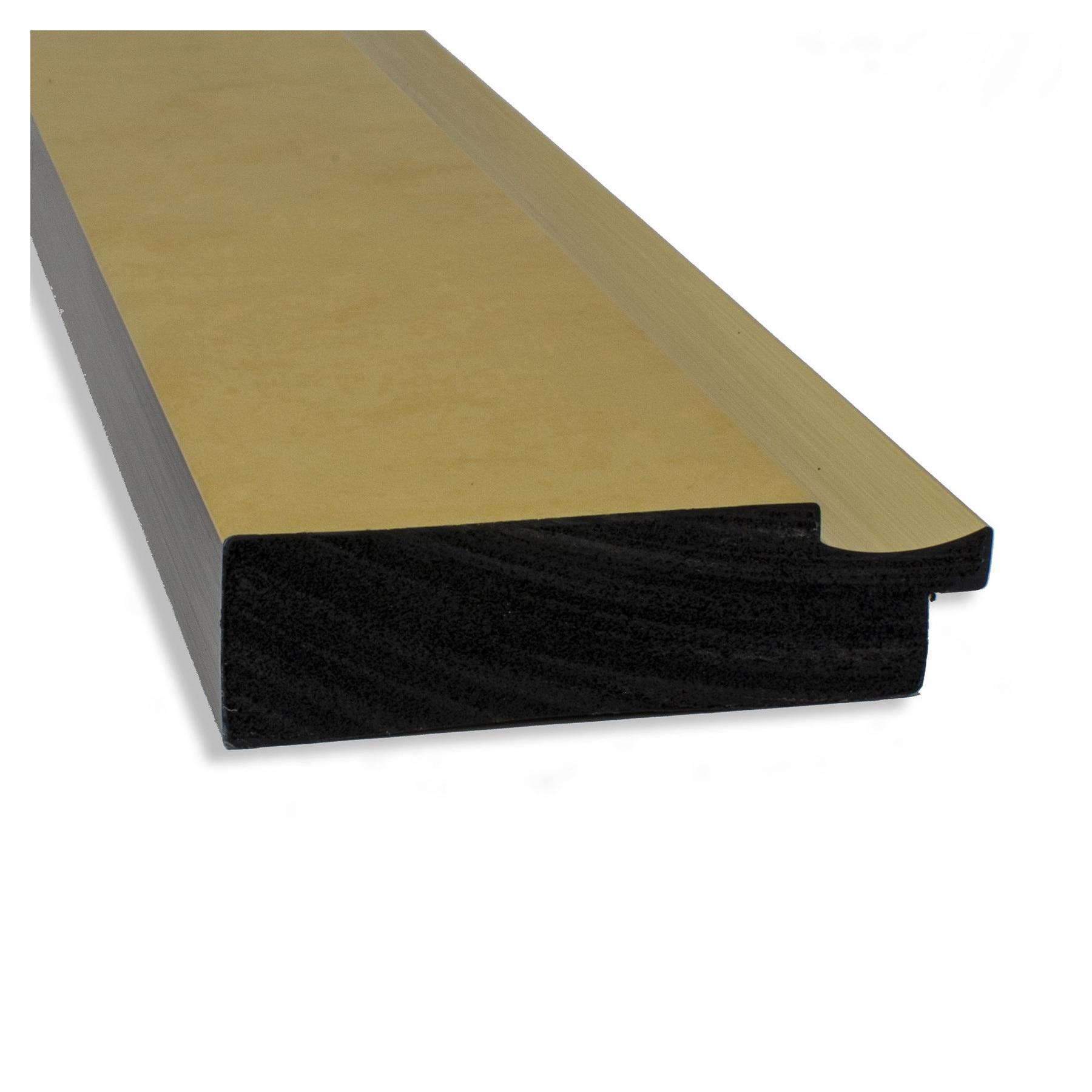 Amanti Art Landon 42.25-in x 30.25-in Framed Rectangle Bathroom Vanity Mirror ( Glossy Gold )