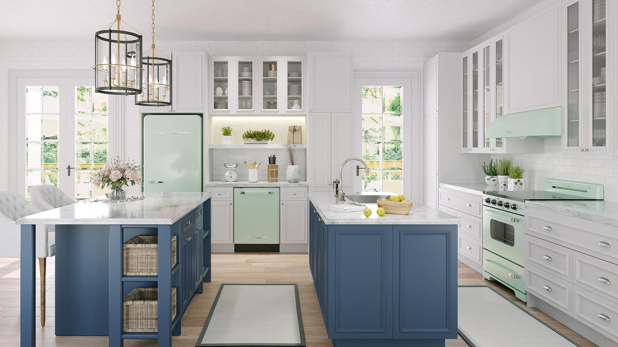 Unique Appliances Classic Retro 30" Frost-Free 17.7 cu. ft. Energy Star Certified Bottom Freezer Refrigerator UGP-510L LG AC