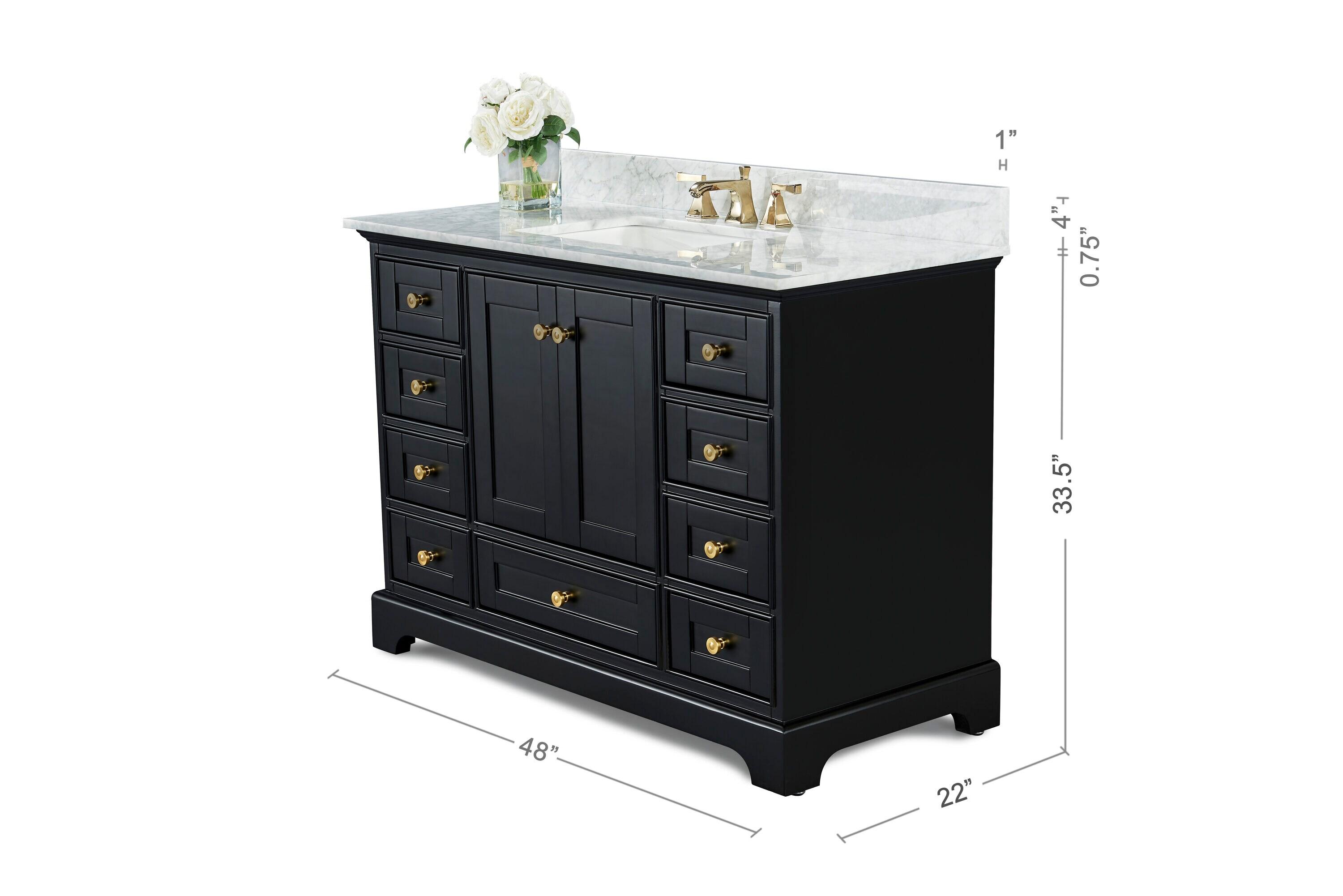 Varna 48'' Single Bathroom Vanity with Marble Top