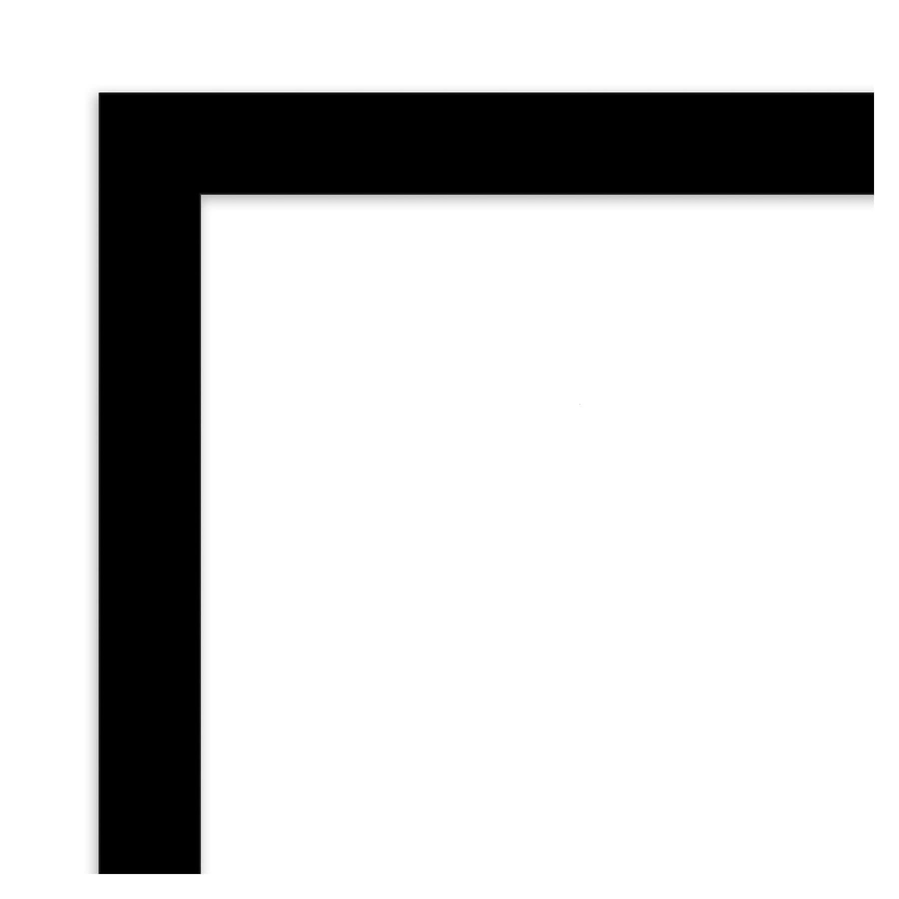 Amanti Art Basic Black Narrow Wood Picture Frame Opening Size 18x24 in.