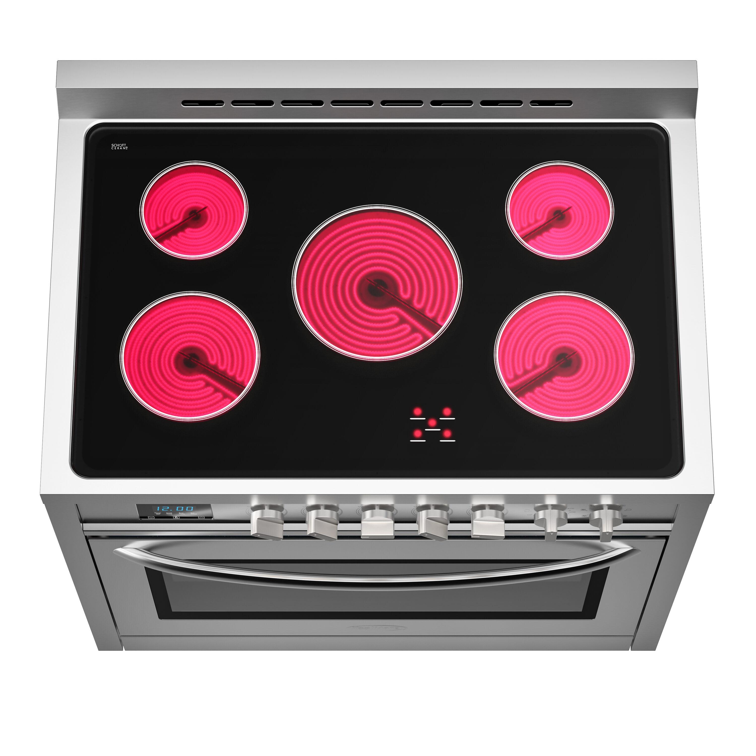 36 in. Professional Electric range Stainless Steel with Legs, 4.3 cu.ft. KM-FR36EE-SS