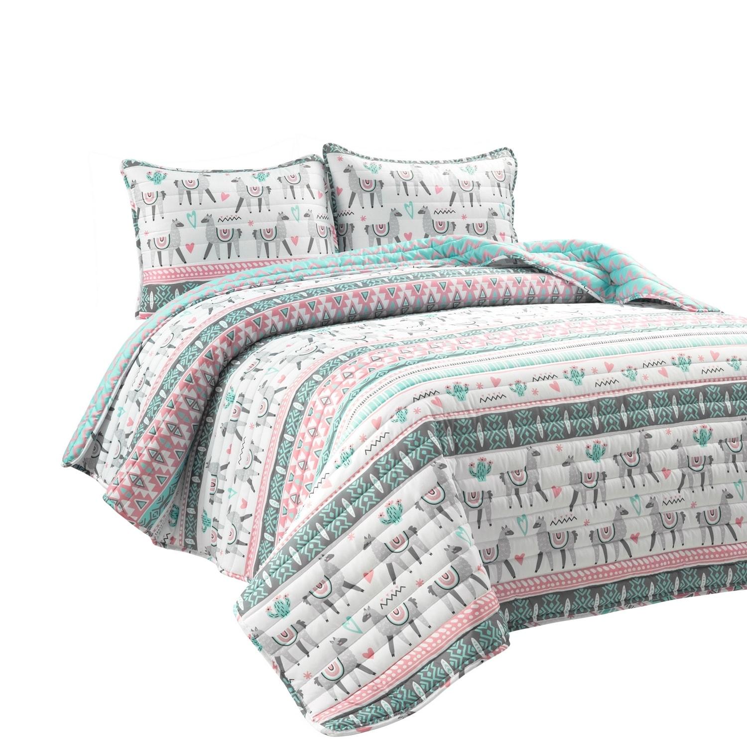 Lush Decor White Reversible 3 Piece Duvet Cover
