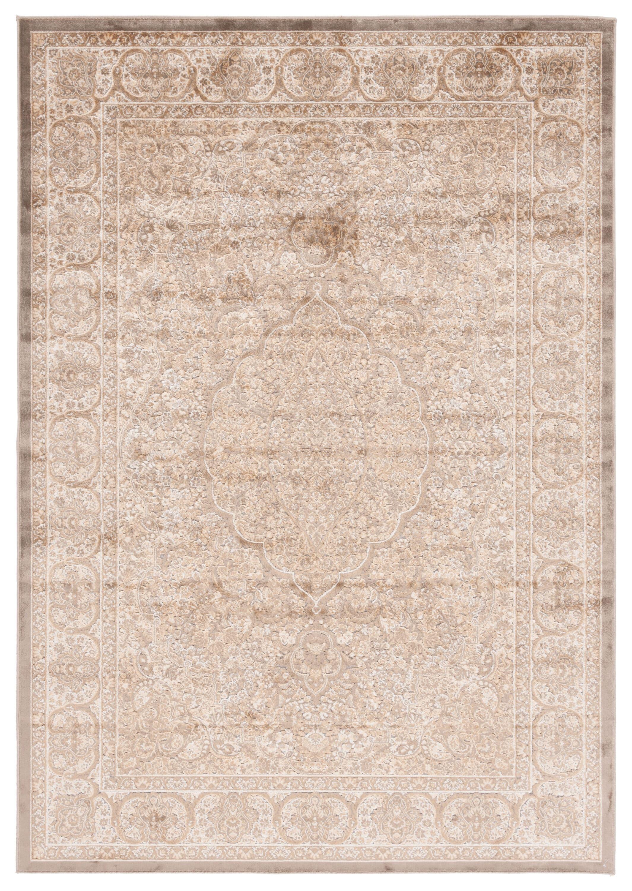 SAFAVIEH Paradise Alton Traditional Floral Area Rug, Mouse/Silver, 4' x 5'7"