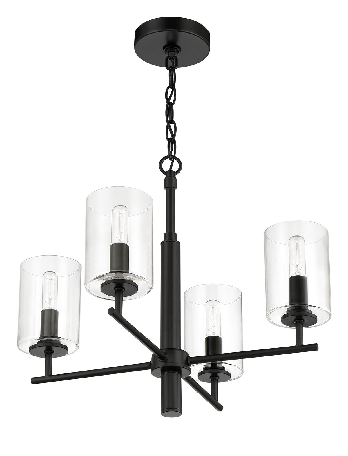Craftmade Lighting Hailie 4 - Light Chandelier in  Flat Black