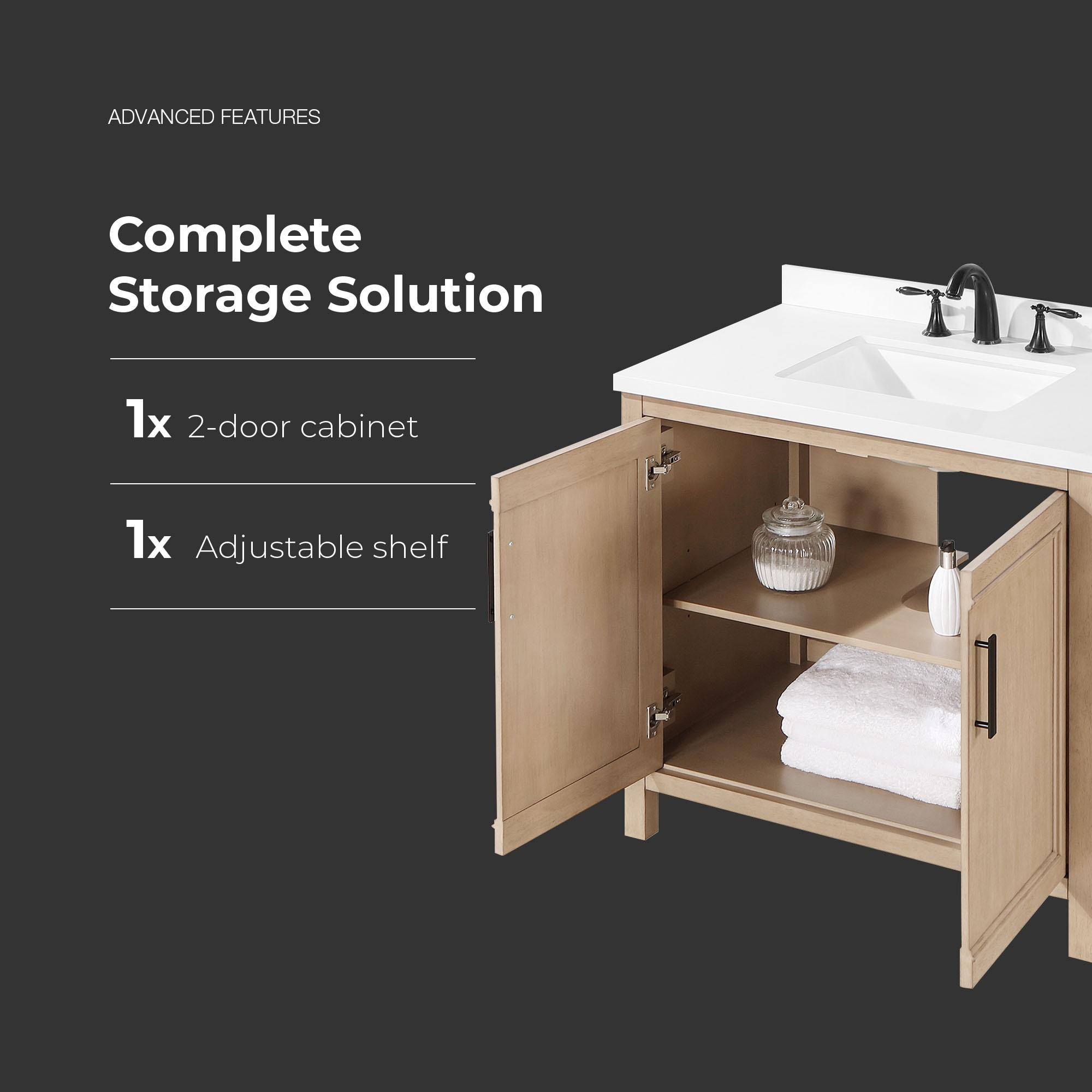 OVE Decors Nyall Bathroom Vanity 36 In, Sahara Birch (Renovation)