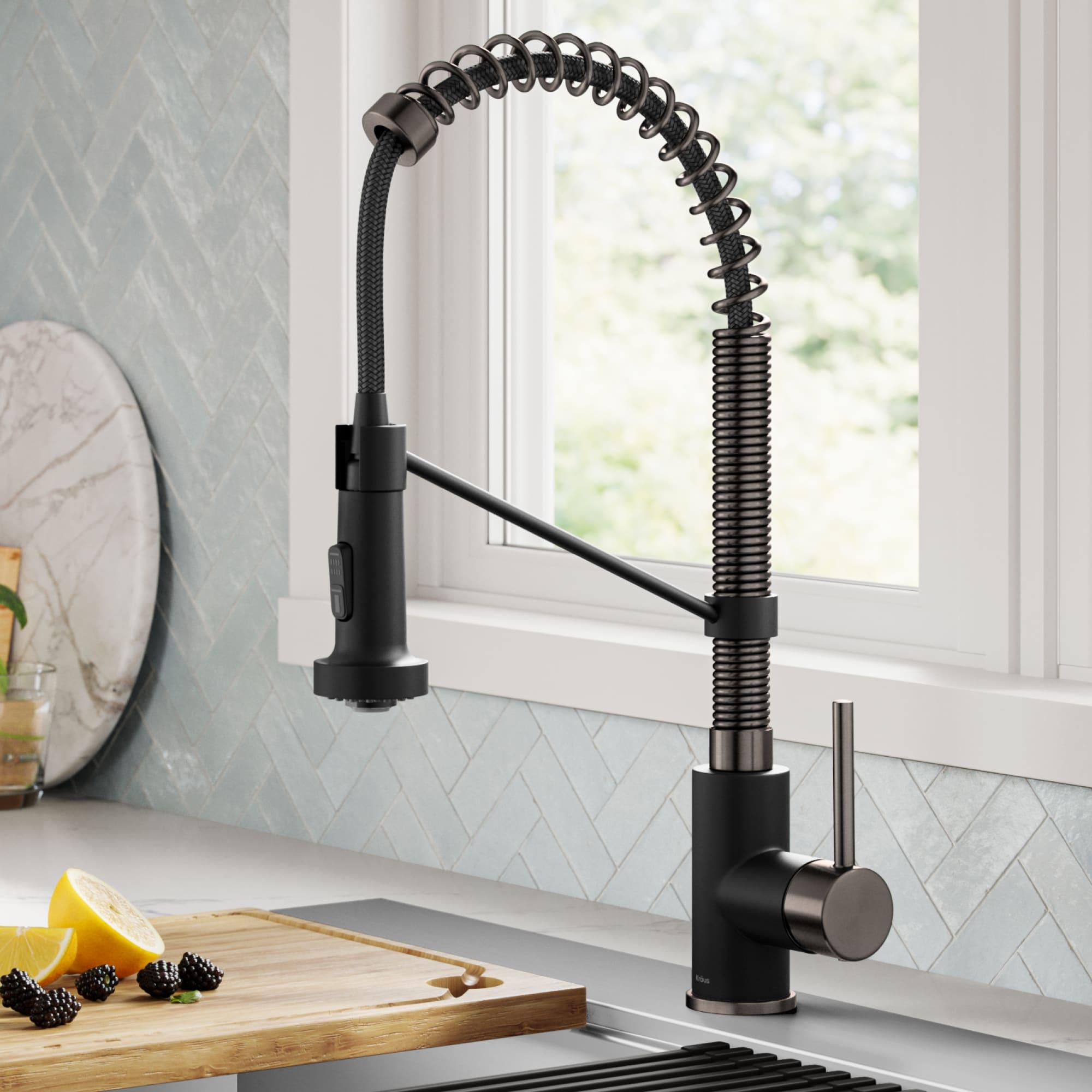 KRAUS Bolden Commercial Style 2-Function Single Handle Pull Down Kitchen Faucet