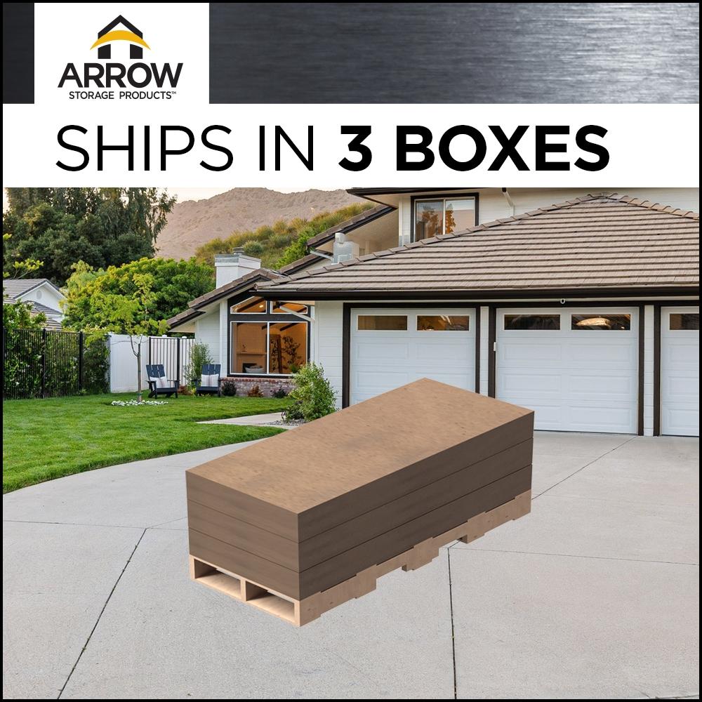 Arrow Steel Carport, 12 ft. x 20 ft. x 7 ft. Galvanized Black/Charcoal