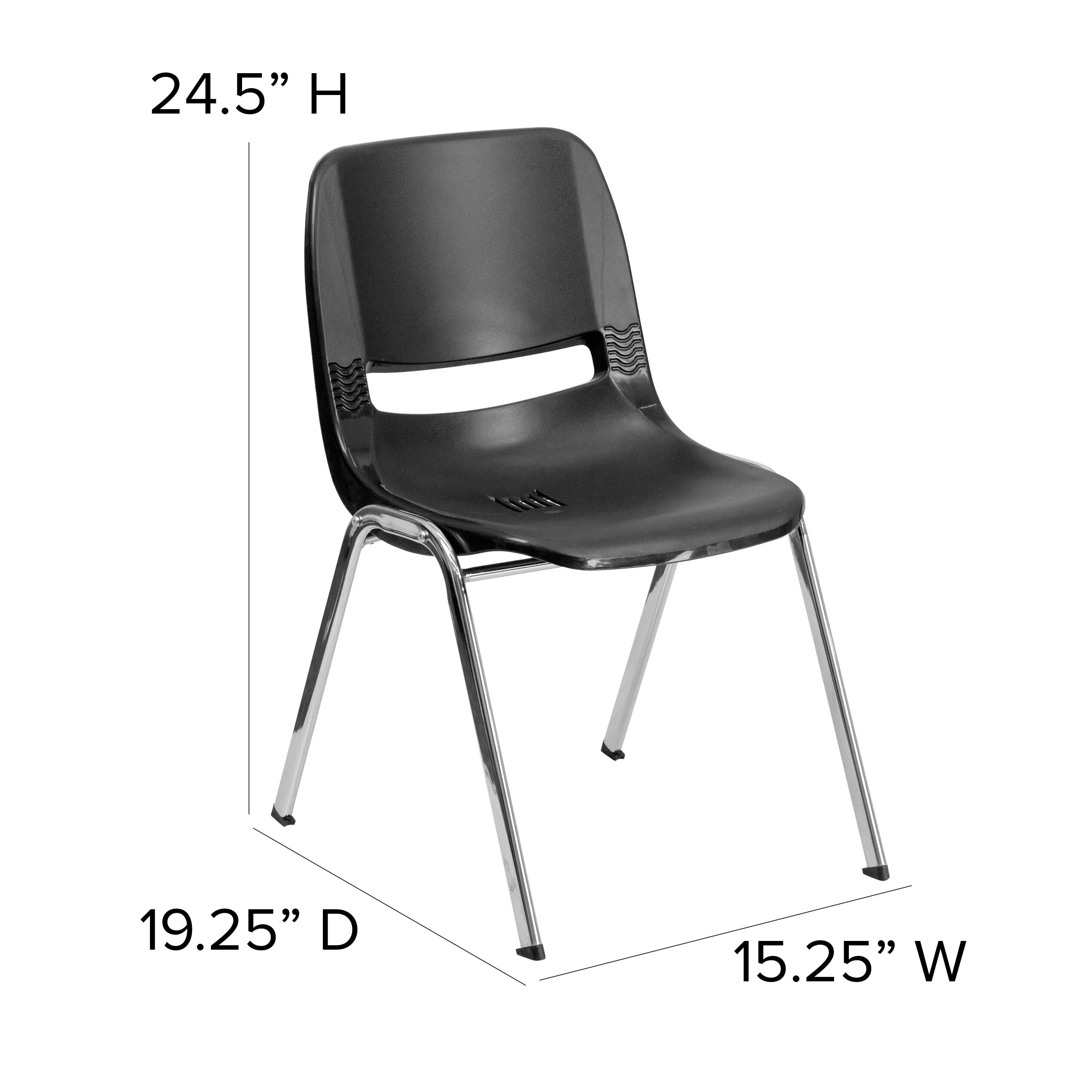 HERCULES Series 440 lb. Capacity Kid's Ergonomic Shell Stack Chair with 14" Seat Height