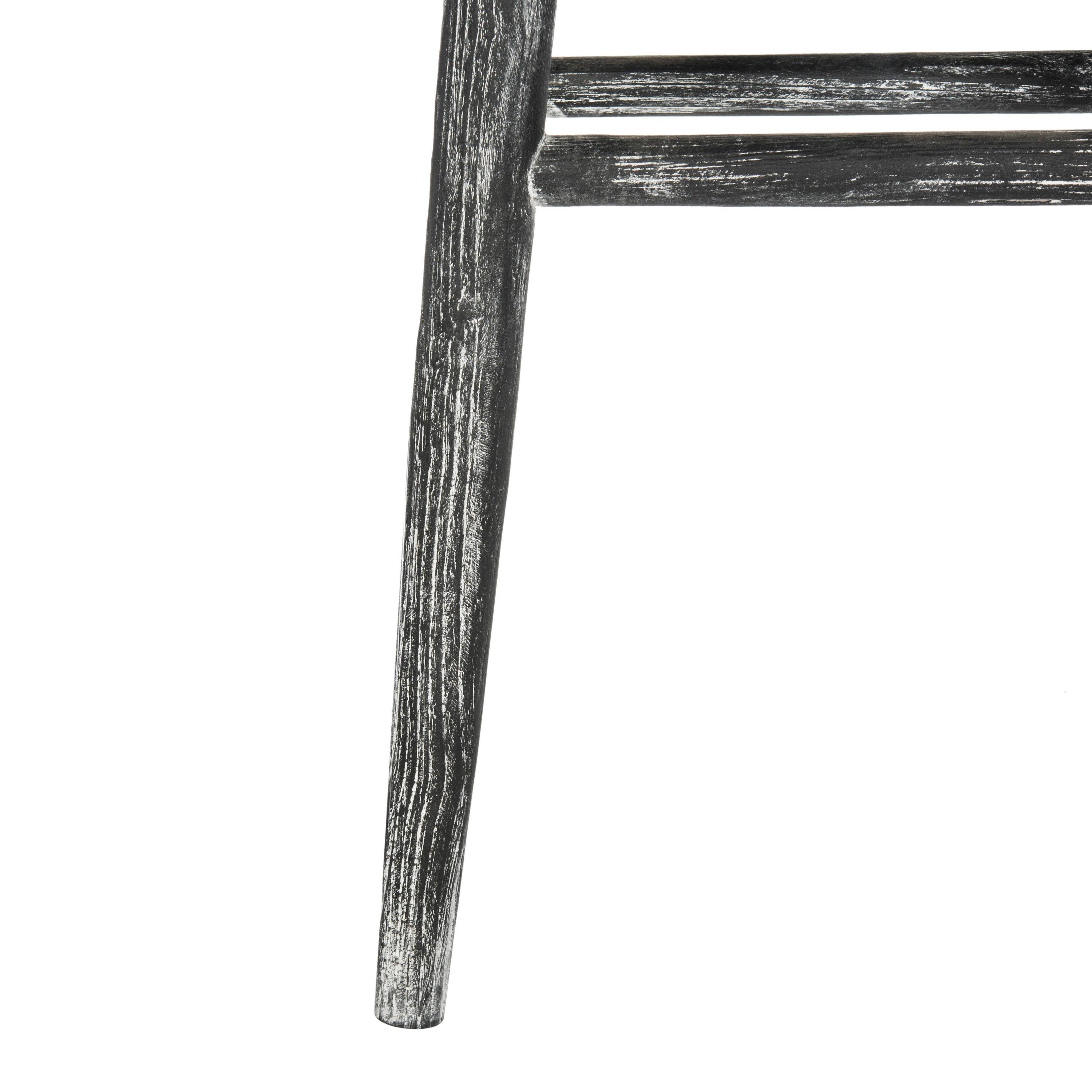 Colton Wood Bar Stool - BST1001 - Black/White Wash/Sungkai Wood - Safavieh