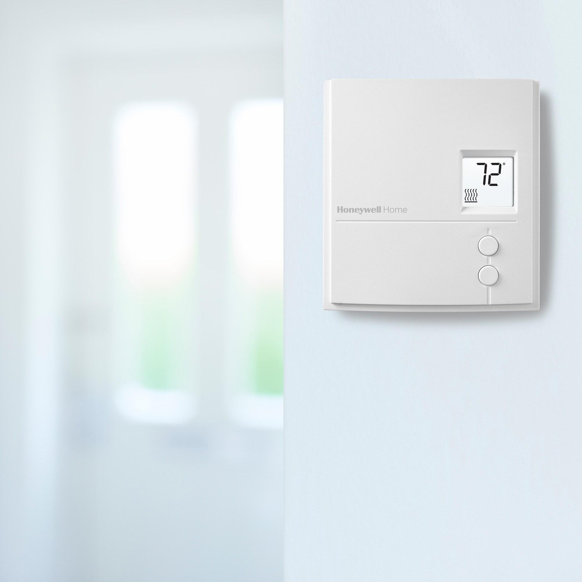 Honeywell White Square Non-Programmable Thermostat for Heating and Cooling