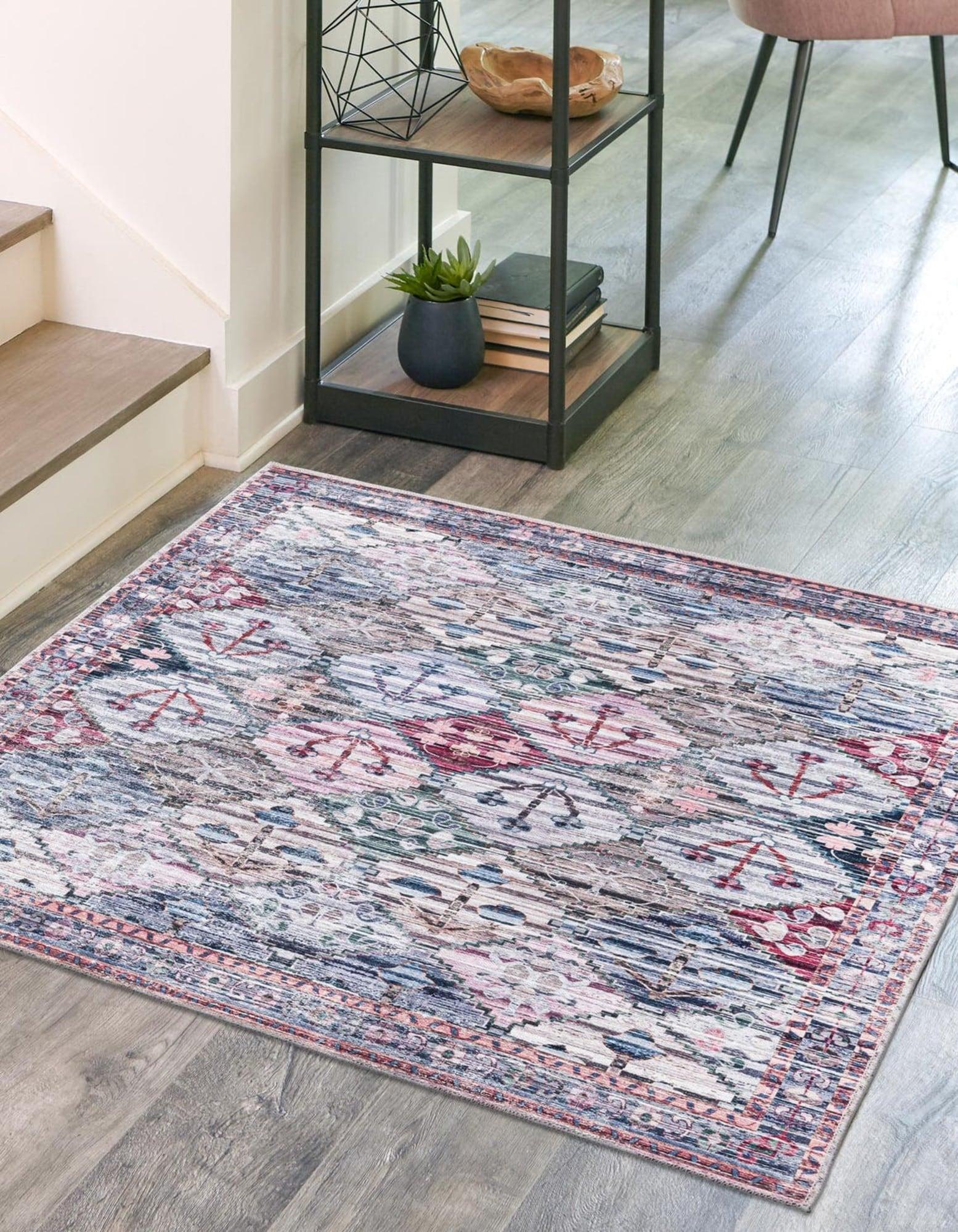 Unique Loom 5' 3 x 5' 3 Mangata Maya Machine Washable Multi Area Rug