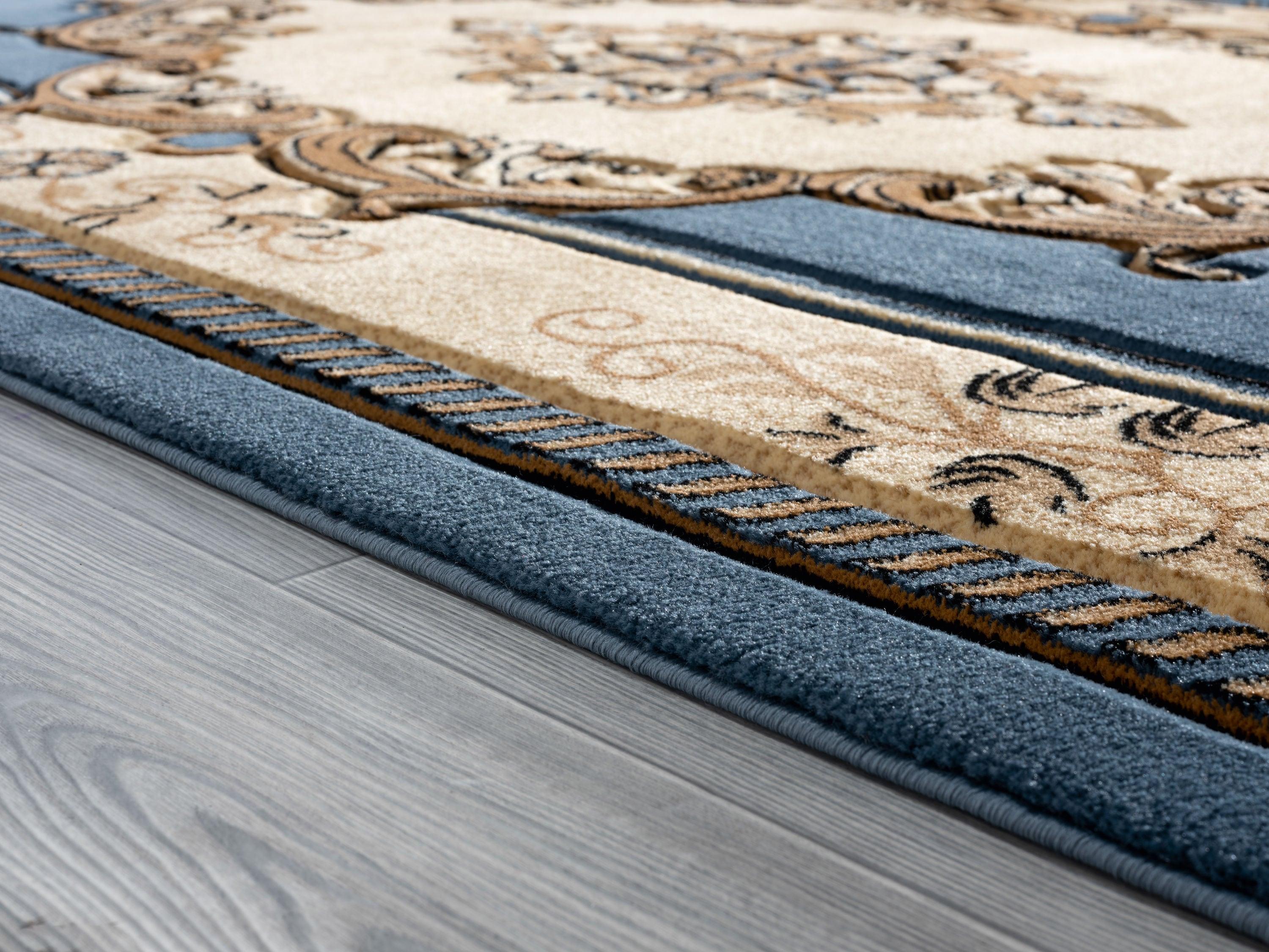 United Weavers Bristol Area Rug 2050 10560 Fallon Blue Curls Petals 2' 7" x  4' 2" Rectangle