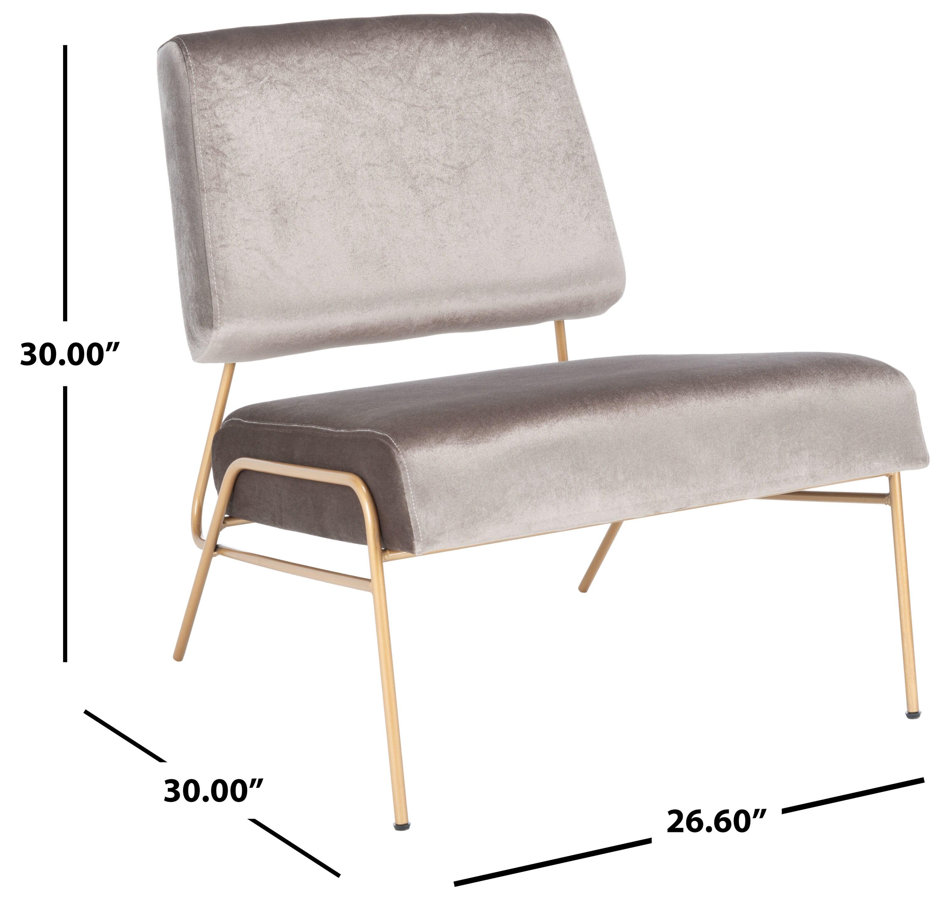 Romilly Velvet Accent Chair - Hazelwood/Gold - Safavieh